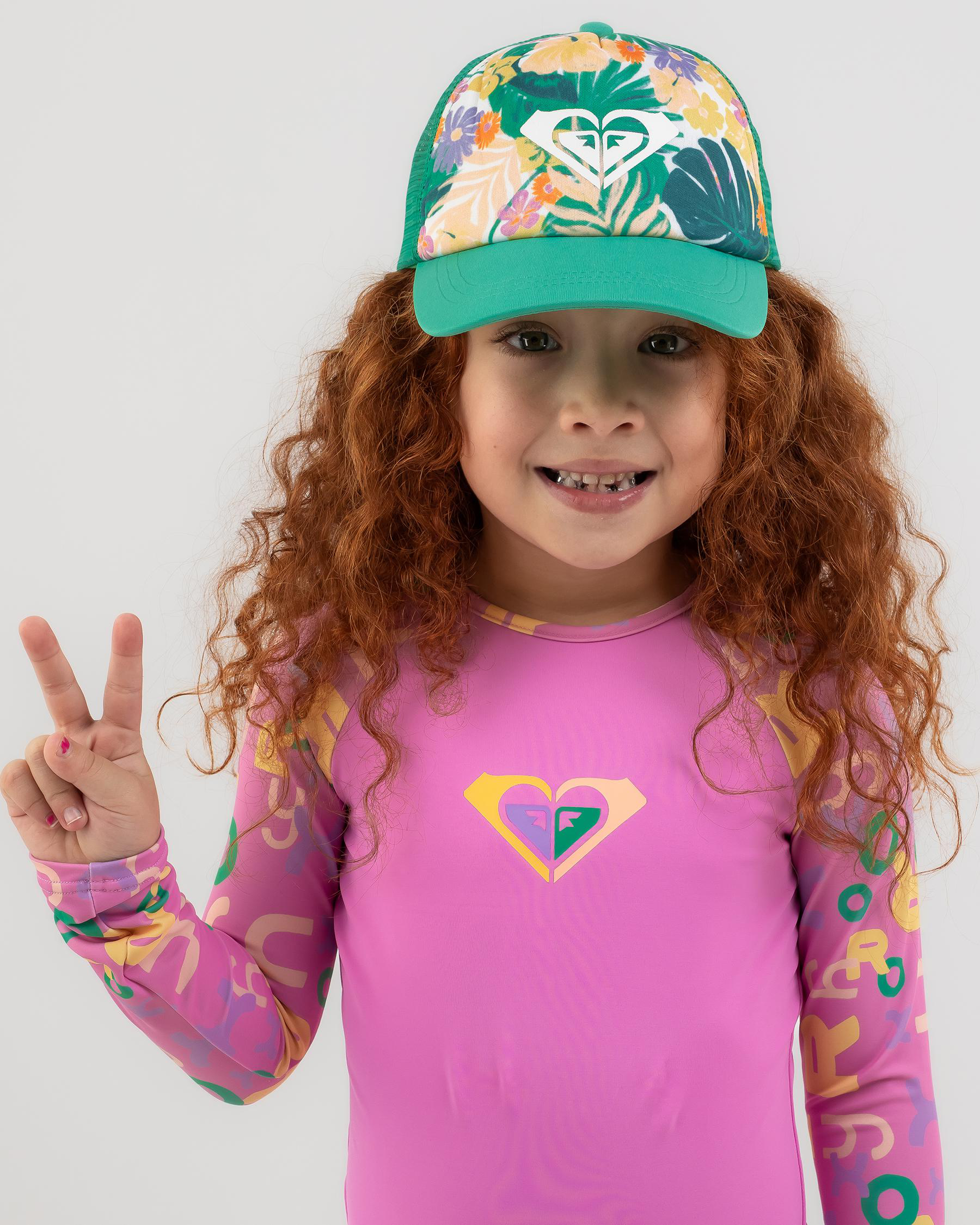 Roxy Toddlers\' States Beach In Shipping Trails Returns - Sweet Mint FREE* & - City Tropical United Easy Cap Trucker Emotion
