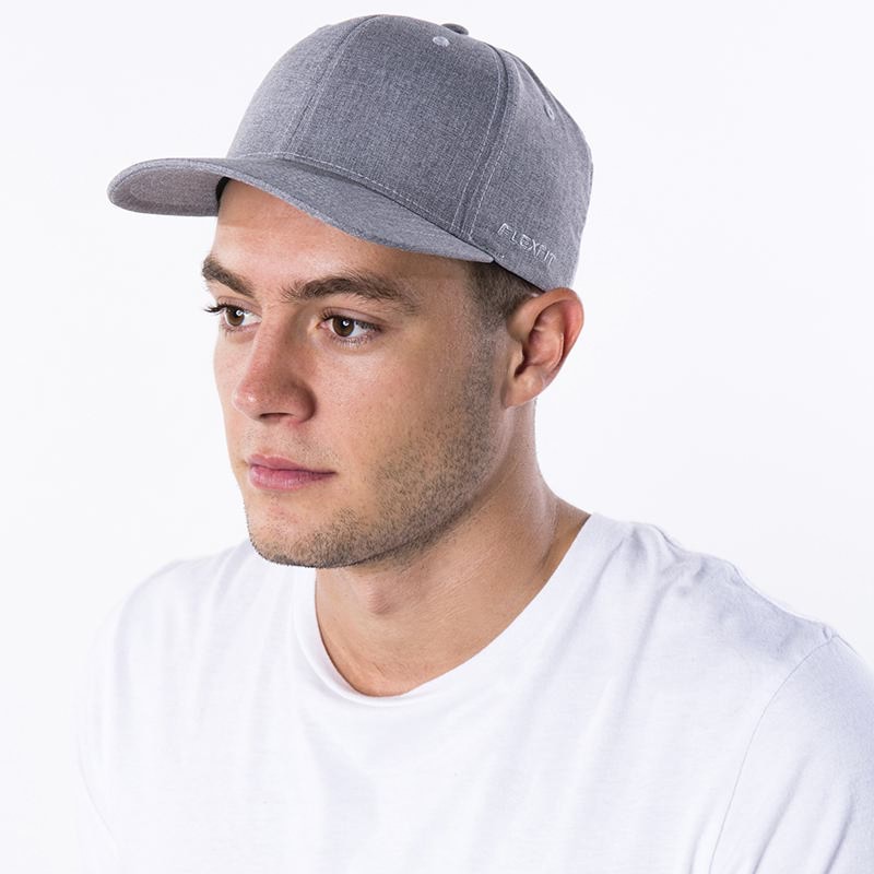 Shop Flexfit Worn By The World Cap In Grey Heather - Fast Shipping ...