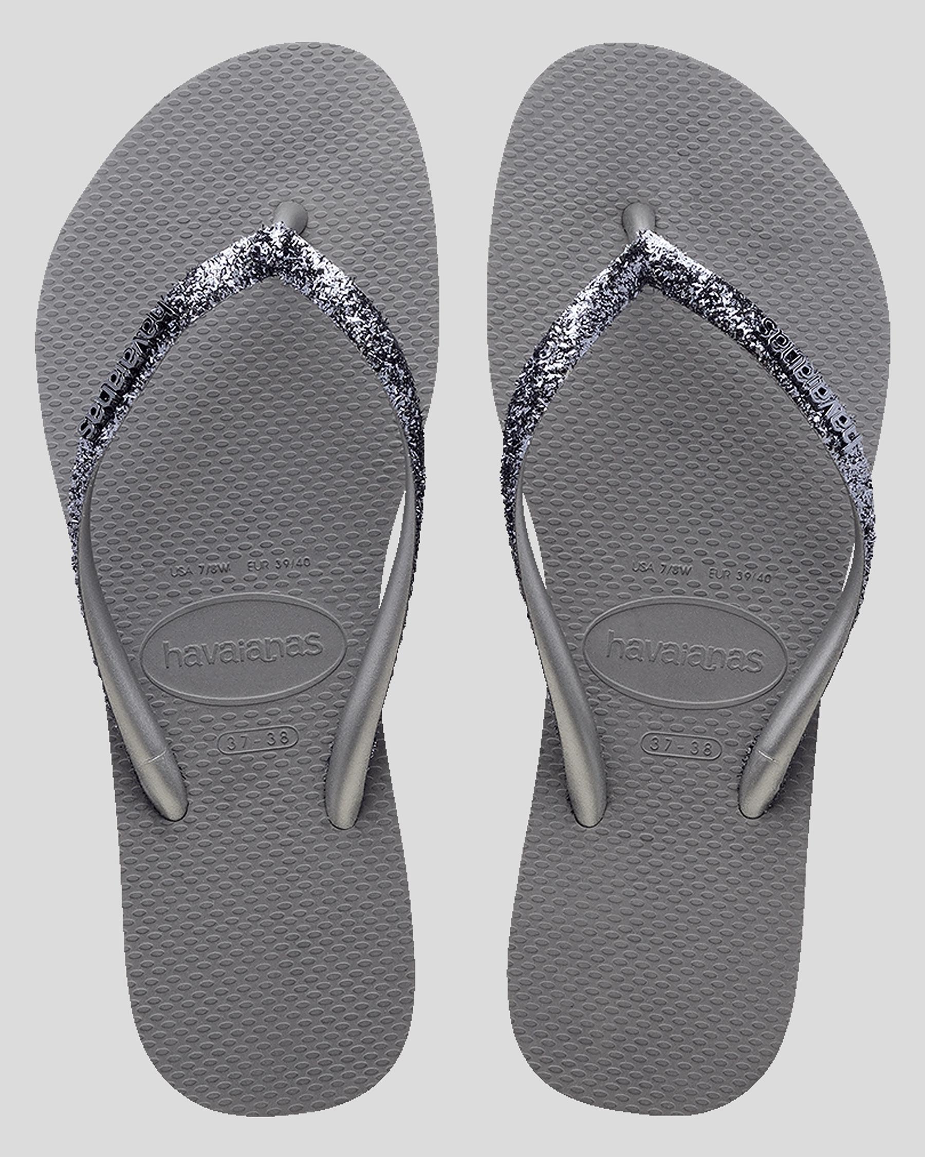 Havaianas silver metal logo fashion