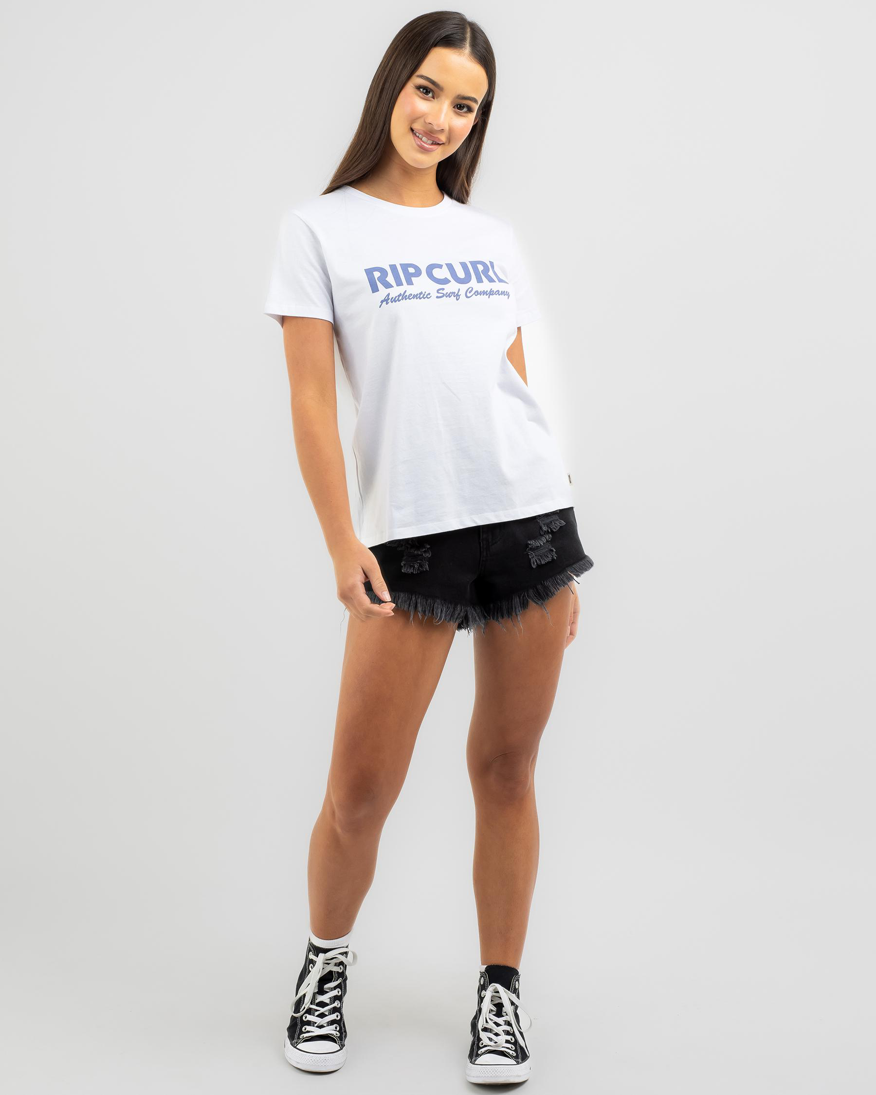 Shop Rip Curl Surf Standard T-Shirt In Optical White - Fast Shipping ...