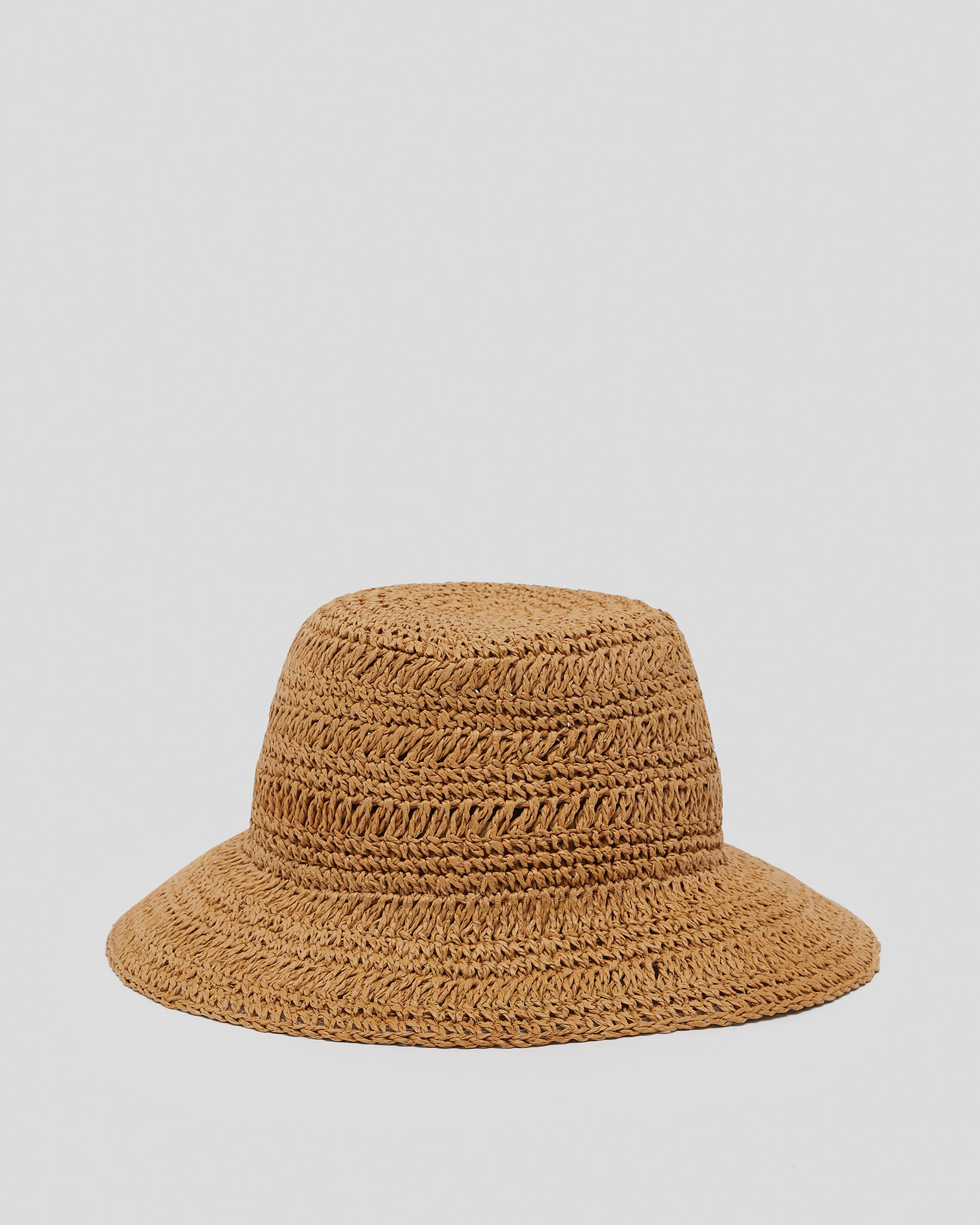 Shop Mooloola Cloud Watch Straw Hat In Caramel - Fast Shipping & Easy ...