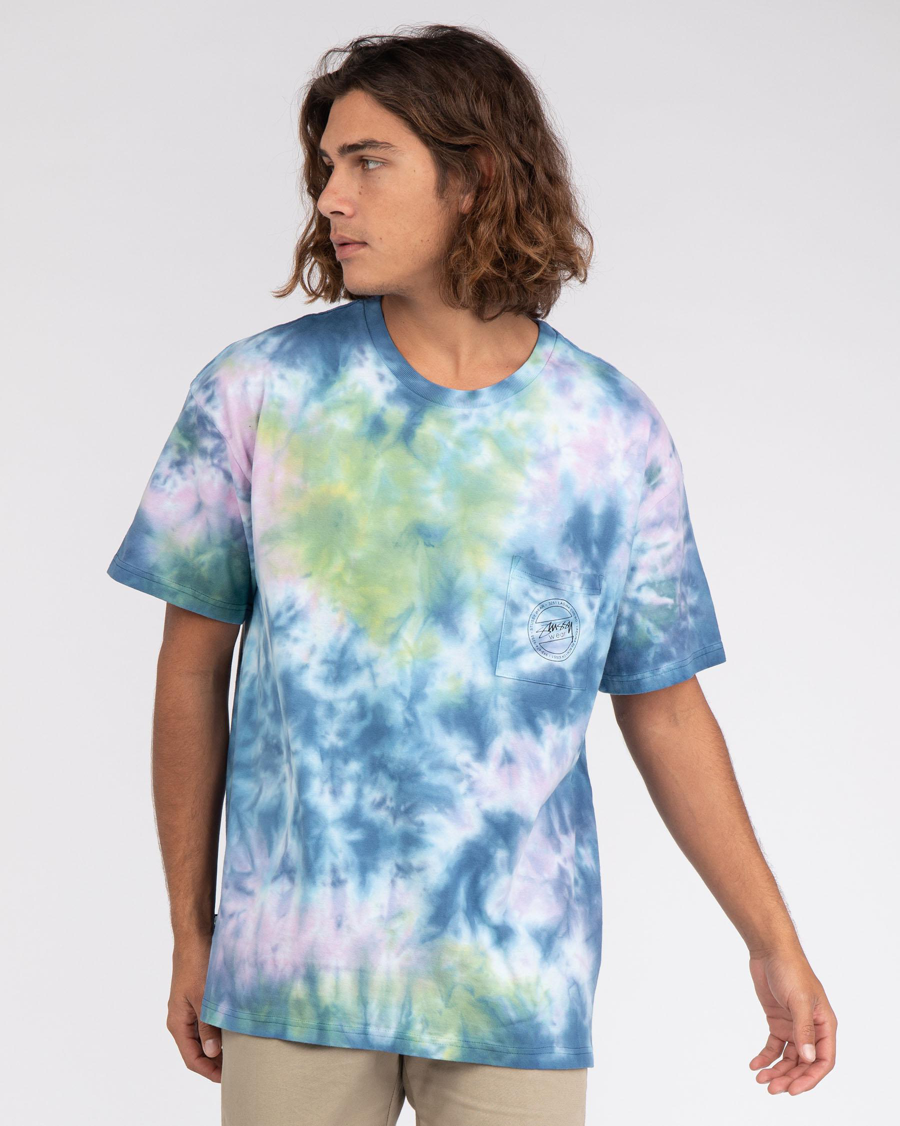 Shop Stussy Stussy Wear Tie Dye T-Shirt In Blue - Fast Shipping & Easy ...