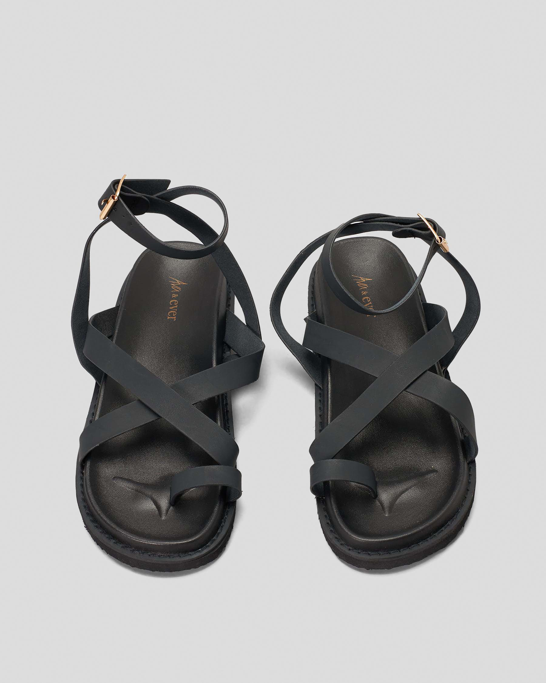 Shop Ava And Ever Ivy Sandals In Black - Fast Shipping & Easy Returns ...