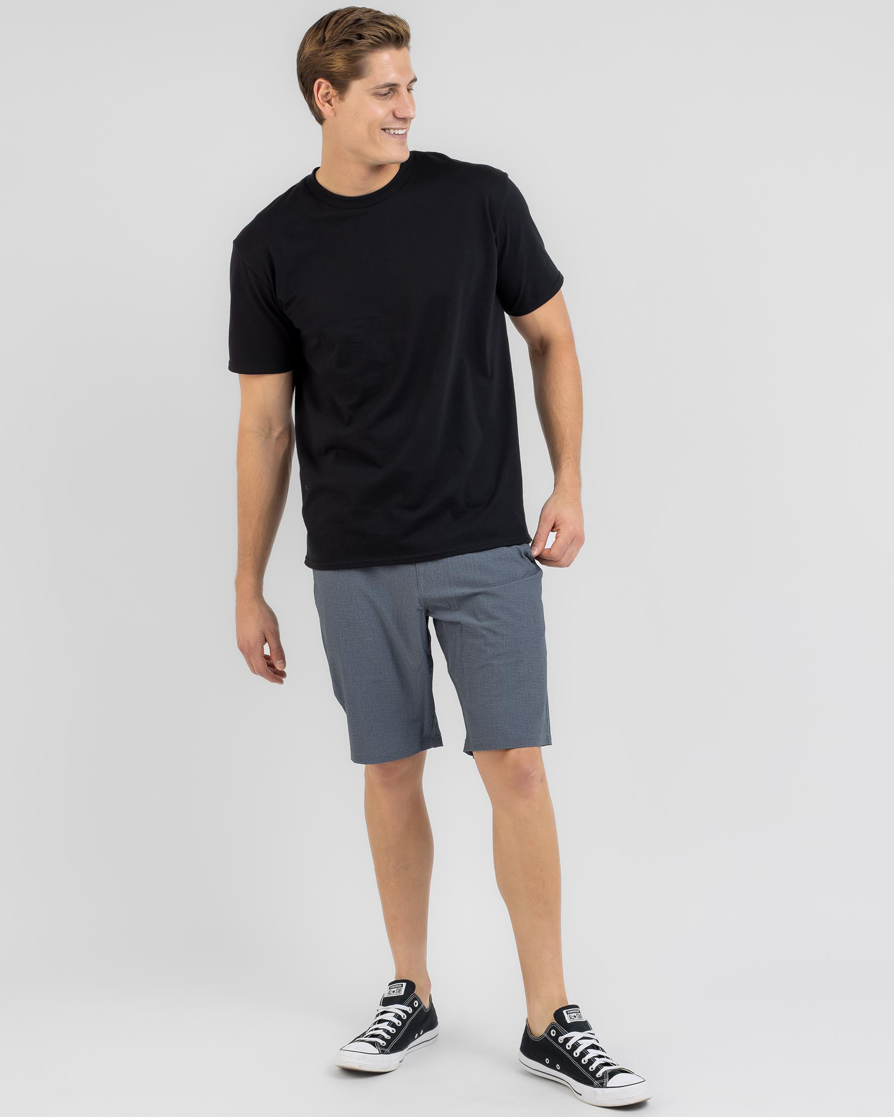 Shop Volcom Static SNT DL Shorts In Navy Heather - Fast Shipping & Easy ...