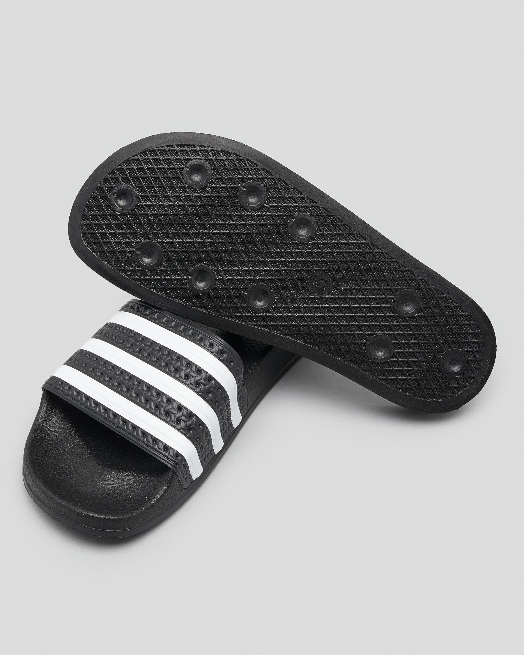 Shop adidas Boys' Adilette J Slides In Core Black/ftwr White/core Bla ...