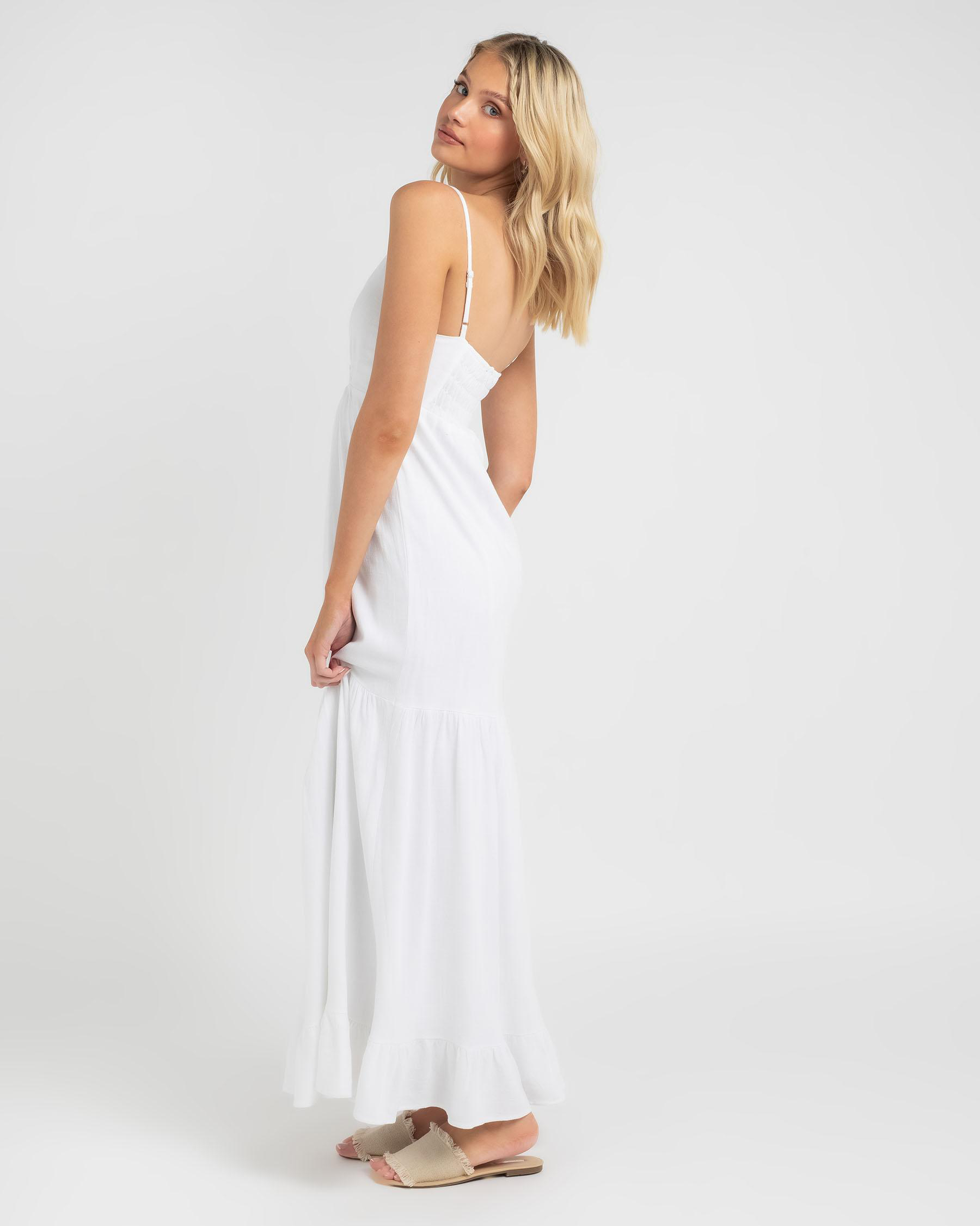 Shop Ava And Ever Leaf Maxi Dress In White - Fast Shipping & Easy ...