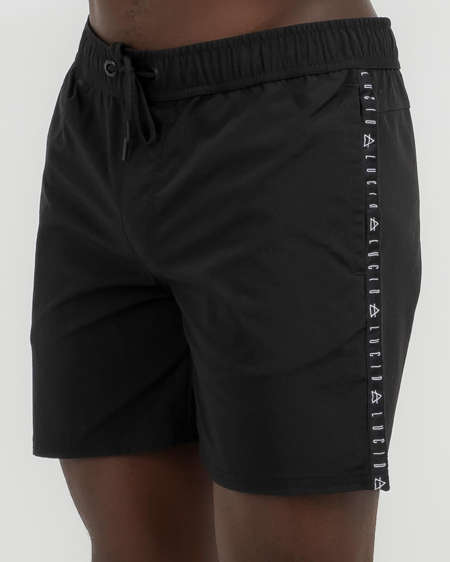 Lucid Taped Mully Shorts In Black - Fast Shipping & Easy Returns - City ...