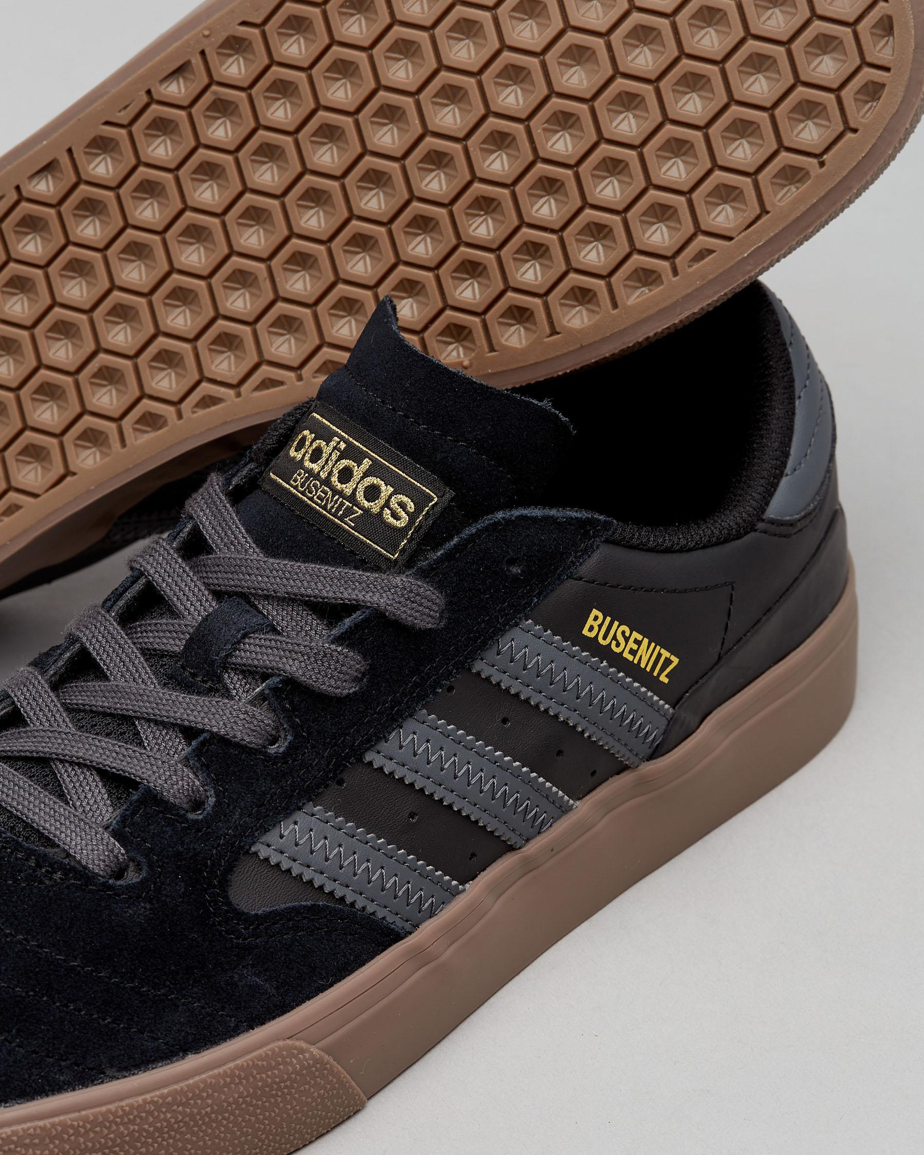 Shop adidas Busenitz Vulc II Shoes In Core Black/grey Six/gum5 - Fast ...