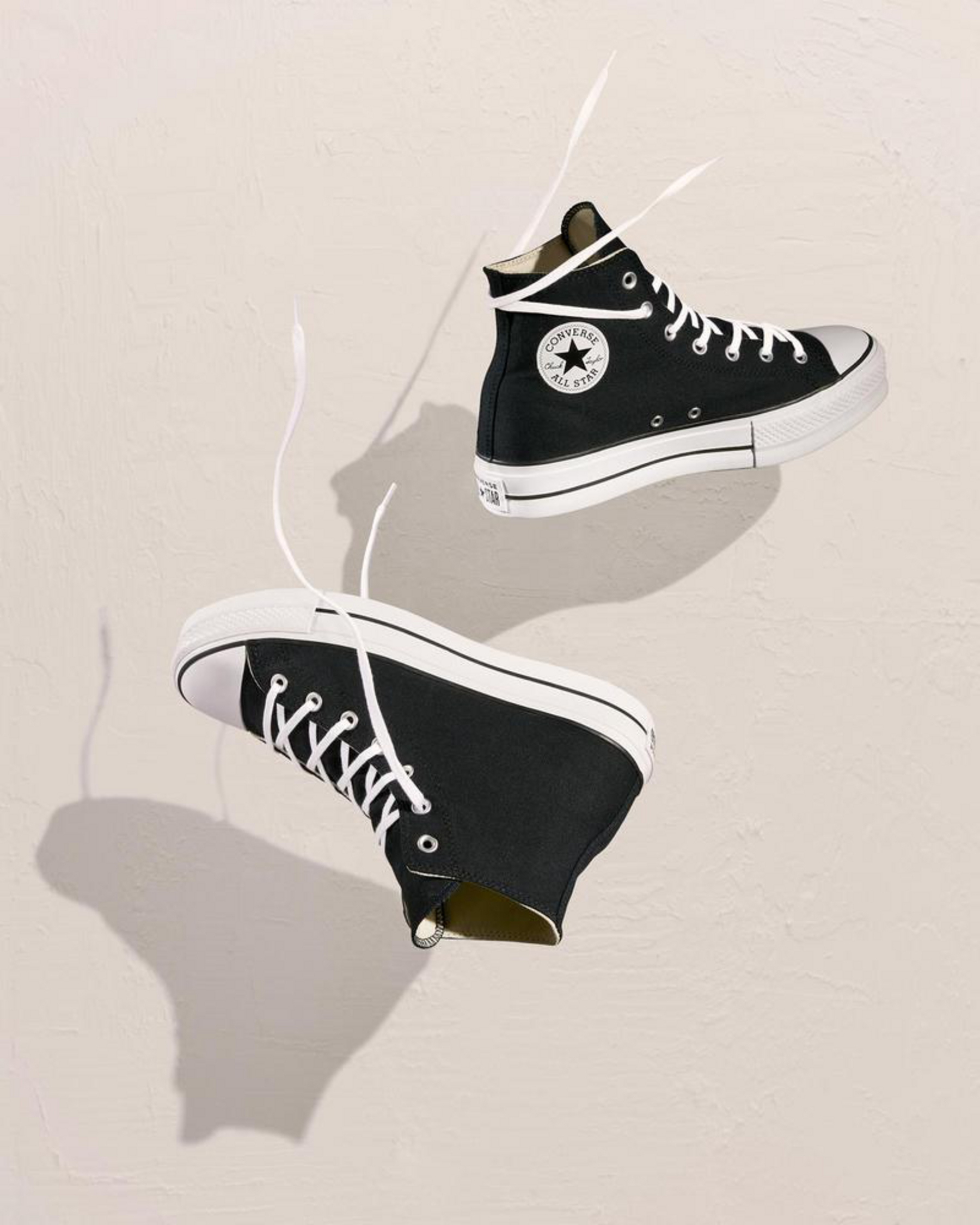 black high top platform converse