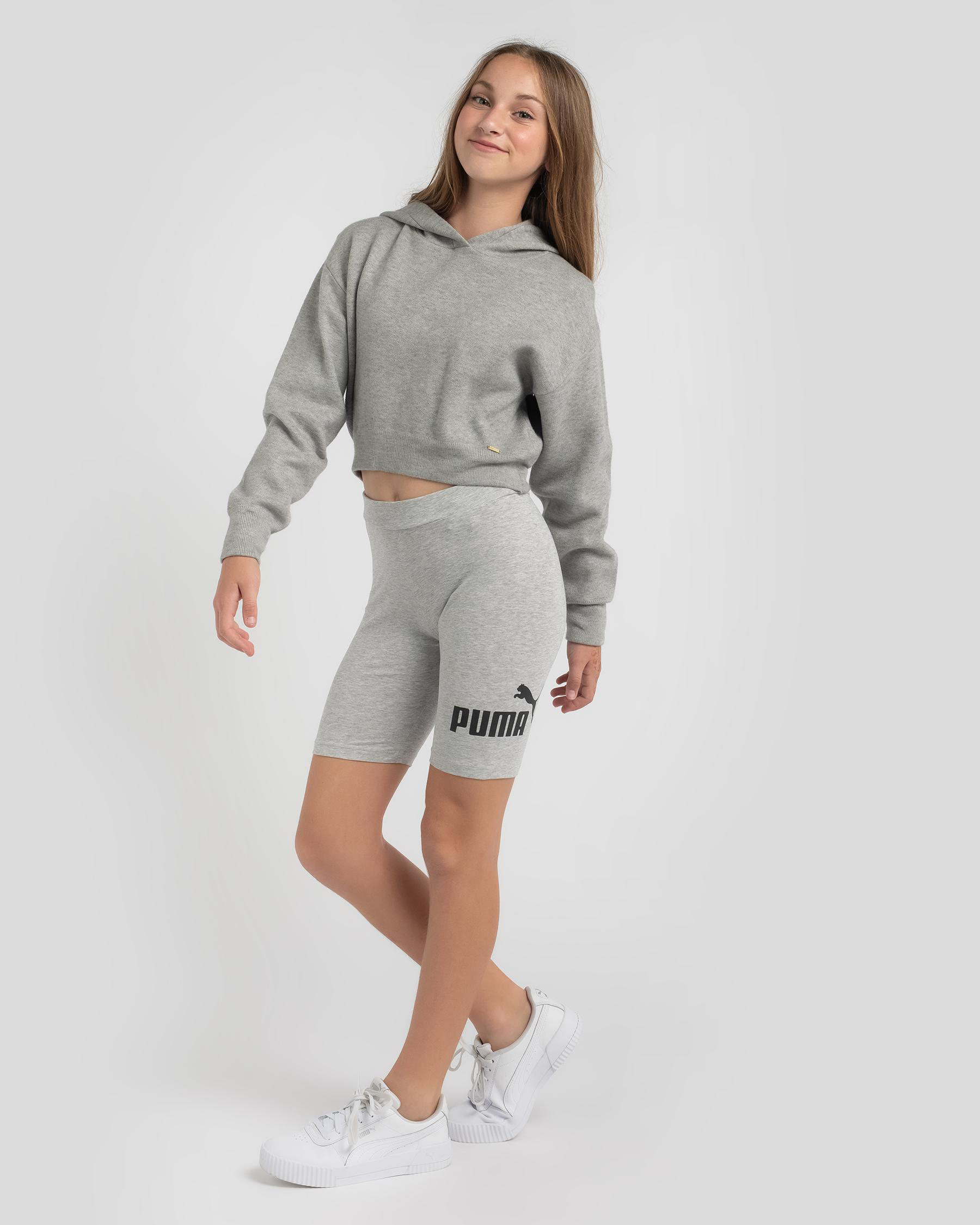 Shop Puma Girls Ess Bike Shorts In Light Gray Heather Fast Shipping Easy Returns City Beach Australia