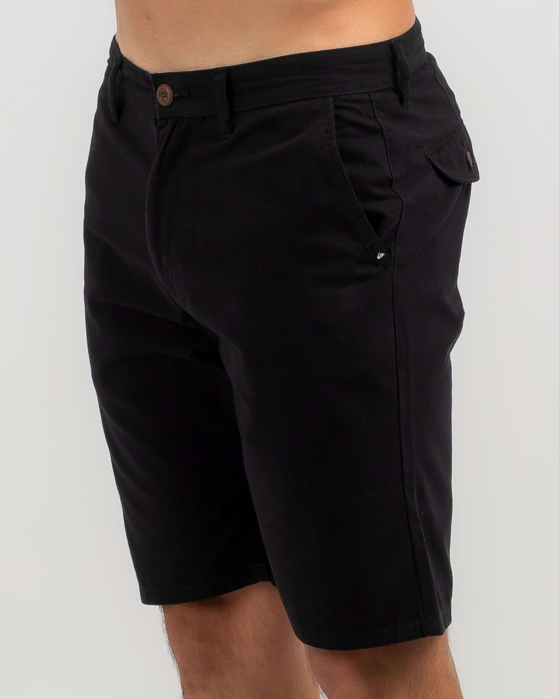 Shop Quiksilver Everyday Chino Light Shorts In Black - Fast Shipping ...