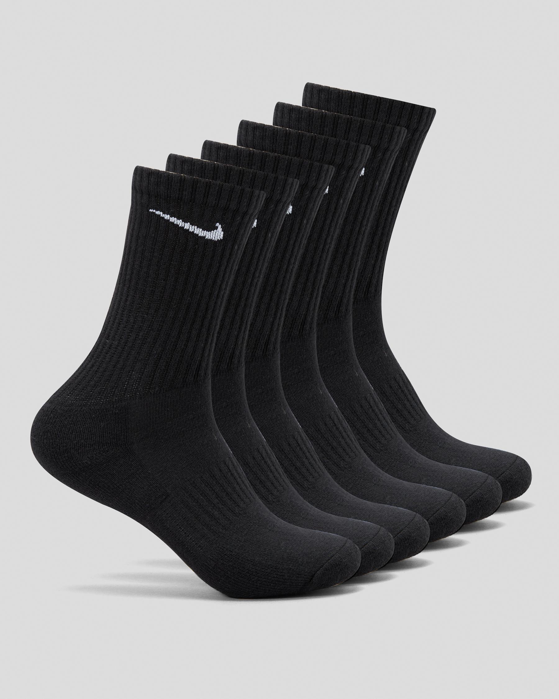 Shop Nike Everyday Cushion Crew Sock Pack In Black - Fast Shipping ...