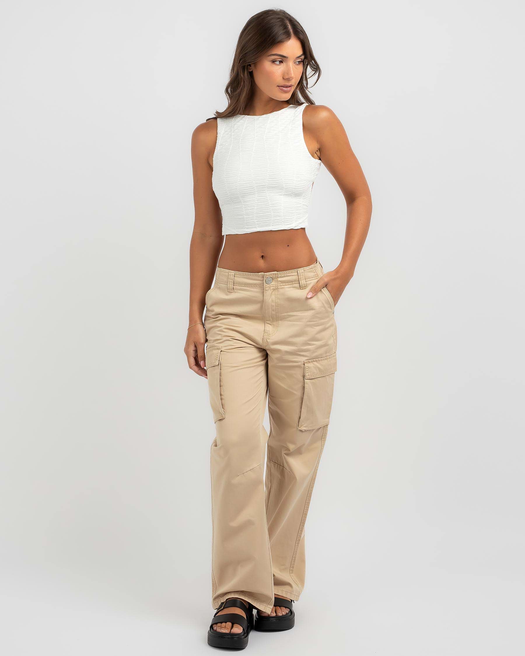 Shop Luvalot Annie Tie Back Top In White - Fast Shipping & Easy Returns ...