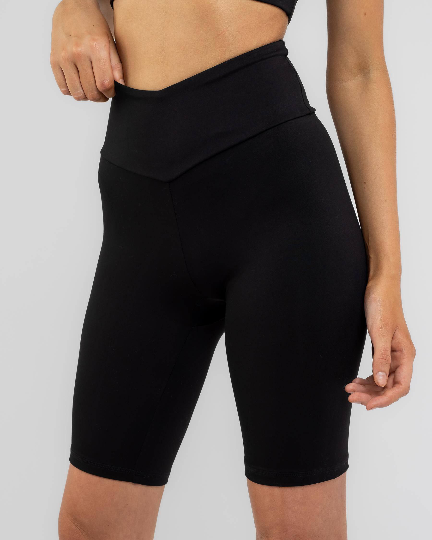 GUESS Evalyn Bike Shorts In Jet Black - Fast Shipping & Easy Returns ...