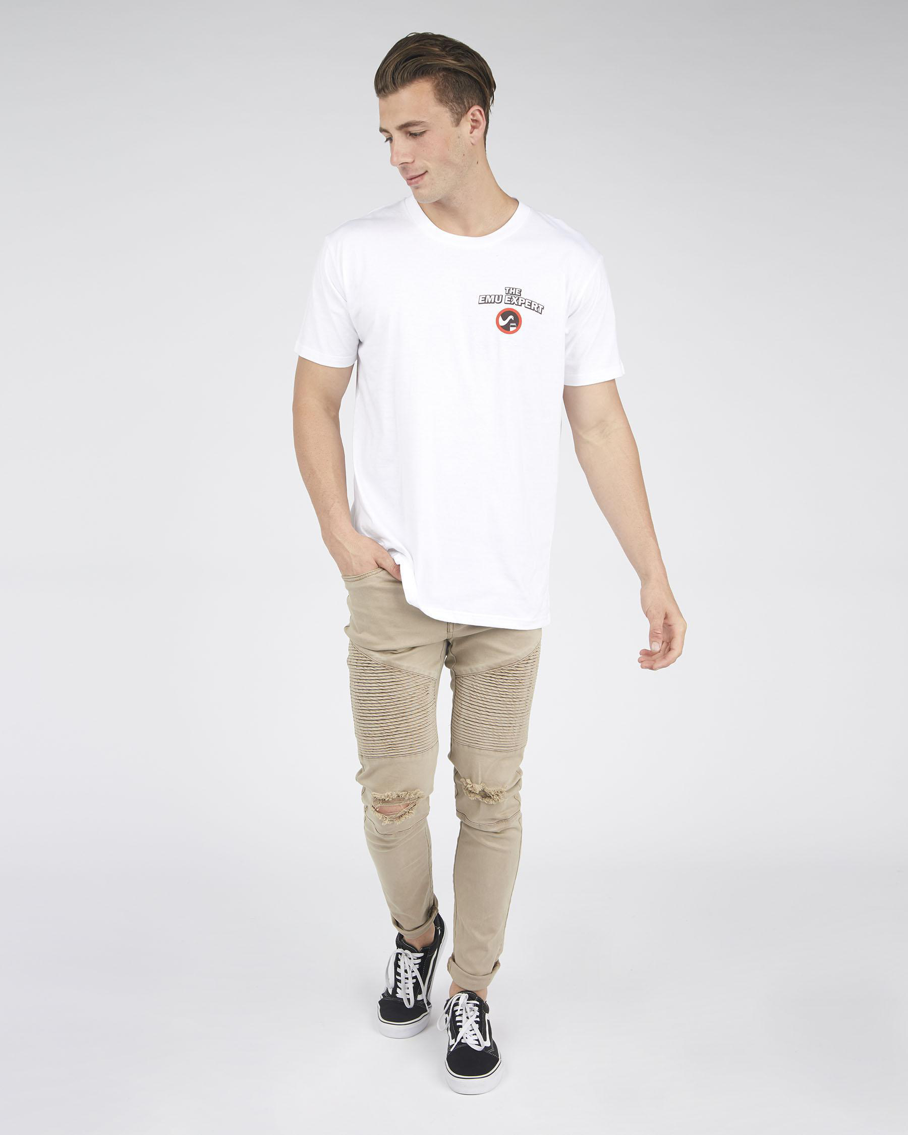 Shop Bush Chook The Expert T-Shirt In White - Fast Shipping & Easy ...