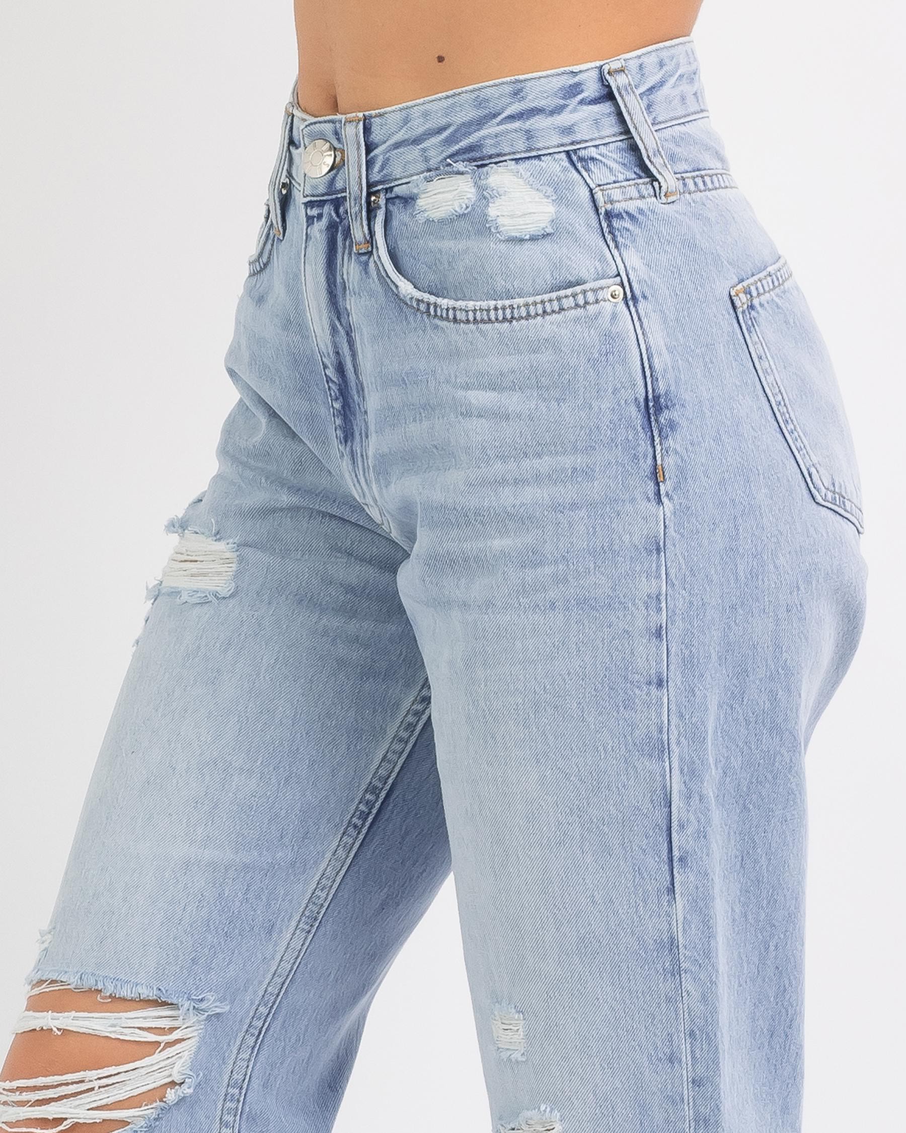 Shop DESU Jagged Jeans In Mid Blue - Fast Shipping & Easy Returns ...