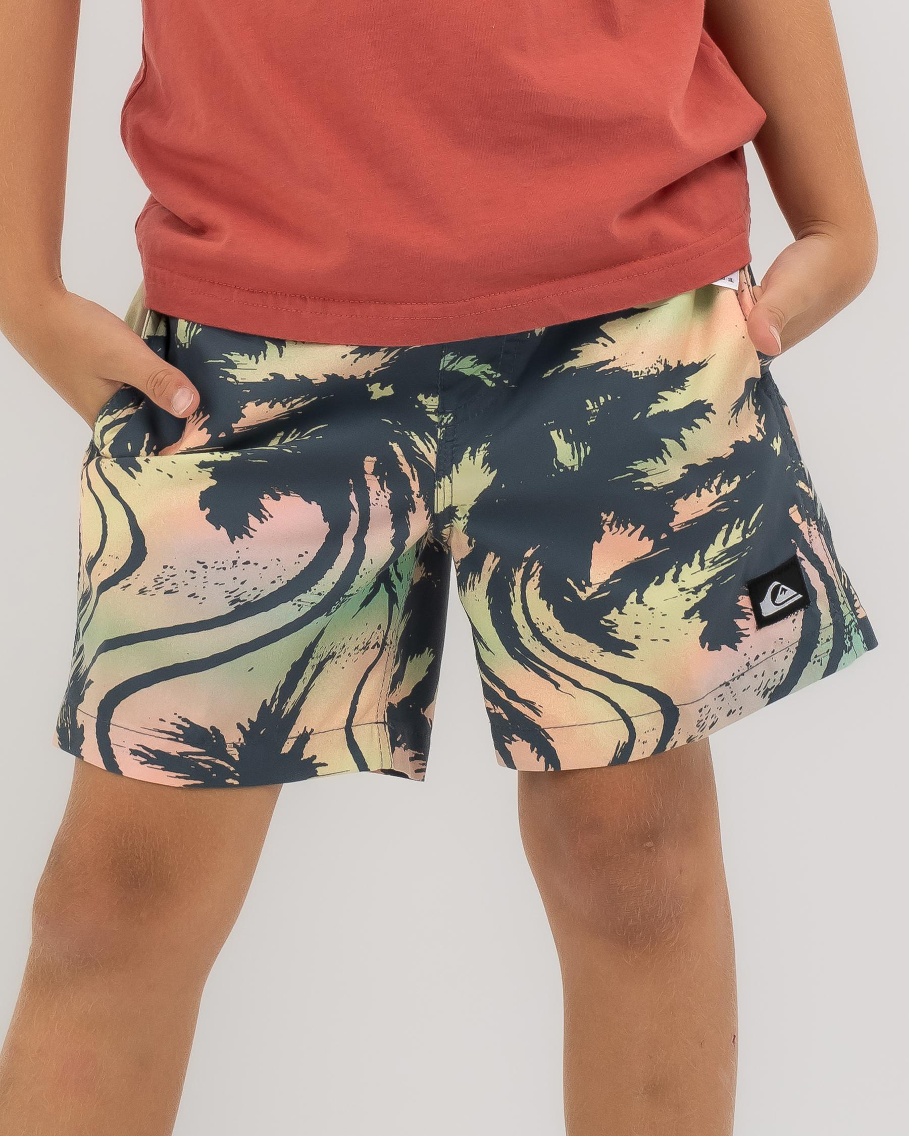 Quiksilver Toddlers' Everyday Mix Volley Board Shorts In Black - Fast 