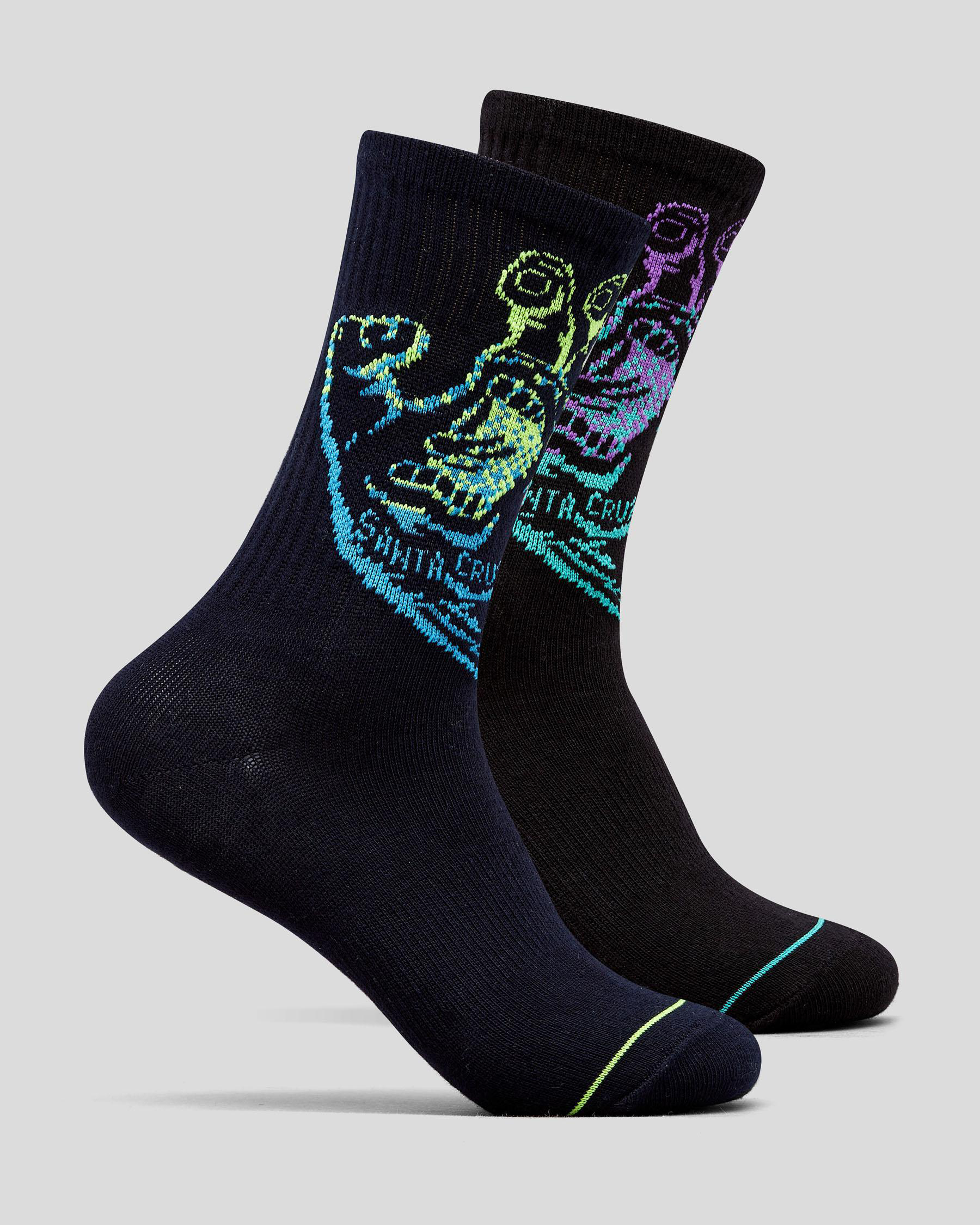 Santa Cruz Boys' Faded Hand Socks In Assorted - Fast Shipping & Easy ...