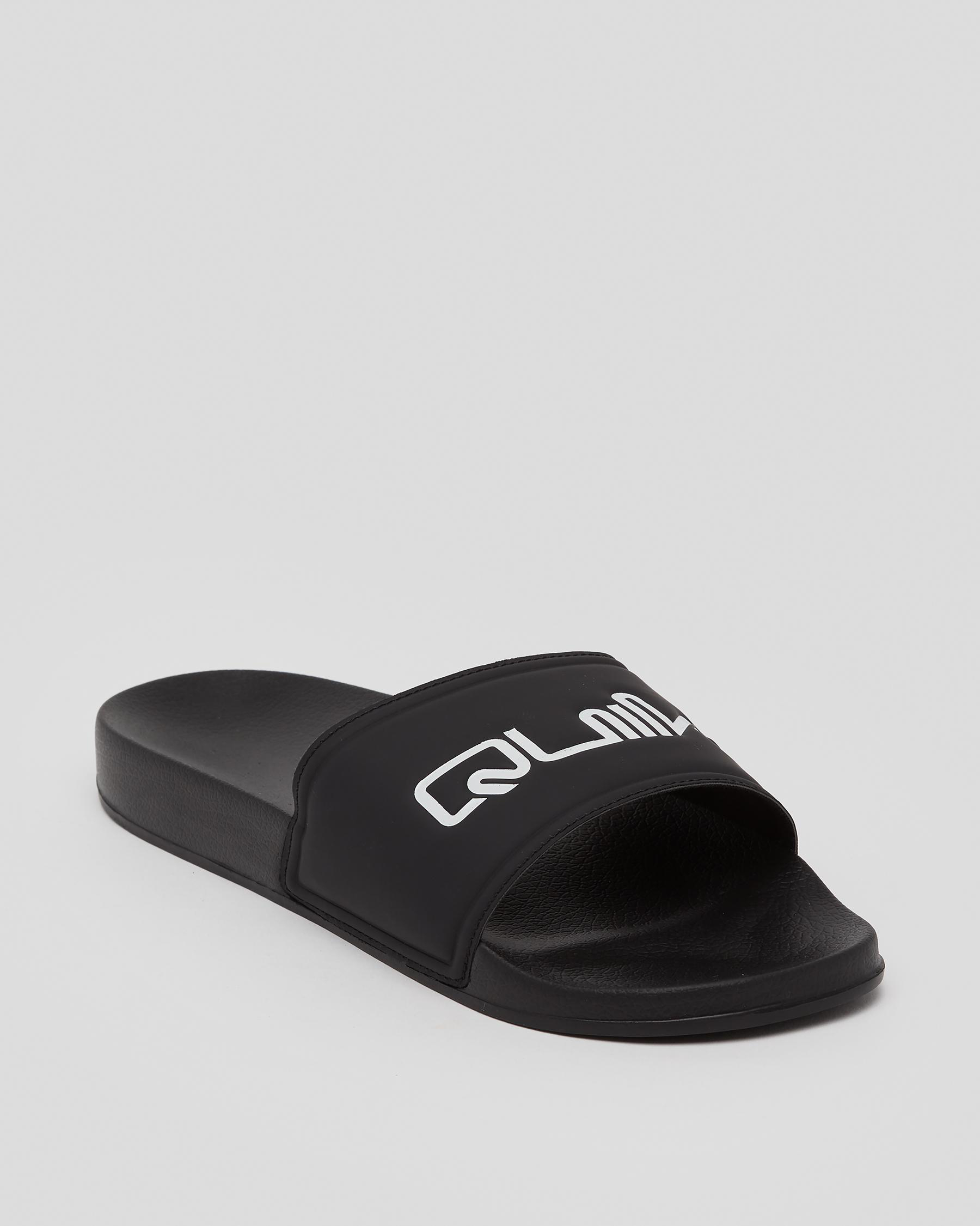 Shop Quiksilver Sessions Slides In Black 2 - Fast Shipping & Easy ...