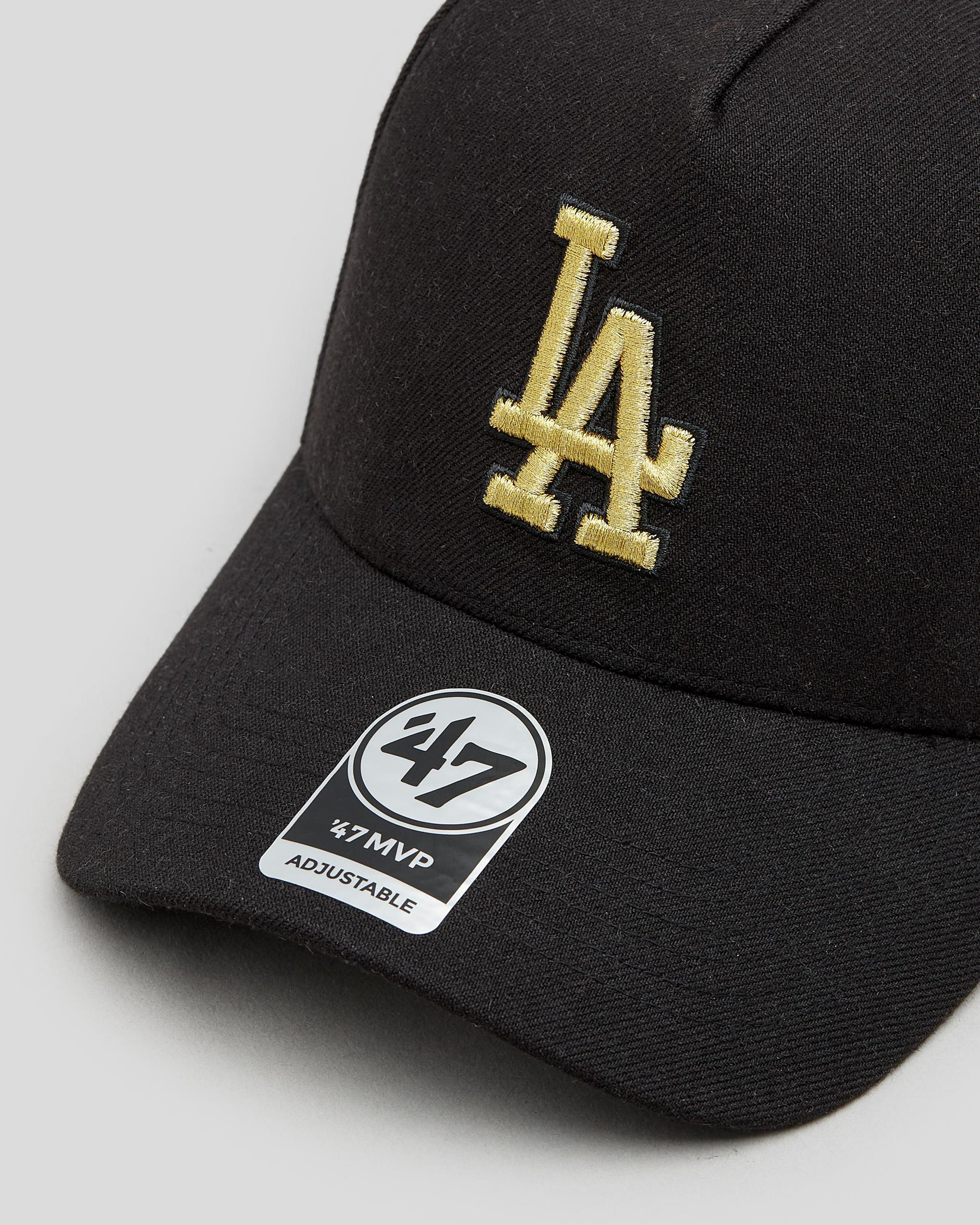 Forty Seven LA Dodgers Metallic Snapback Cap In Black/gold - Fast ...