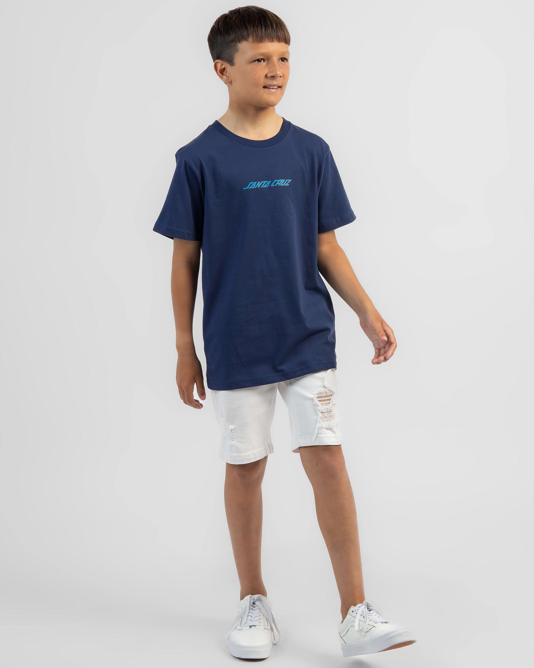Santa Cruz Boys' Wave Slasher T-Shirt In Navy - Fast Shipping & Easy ...