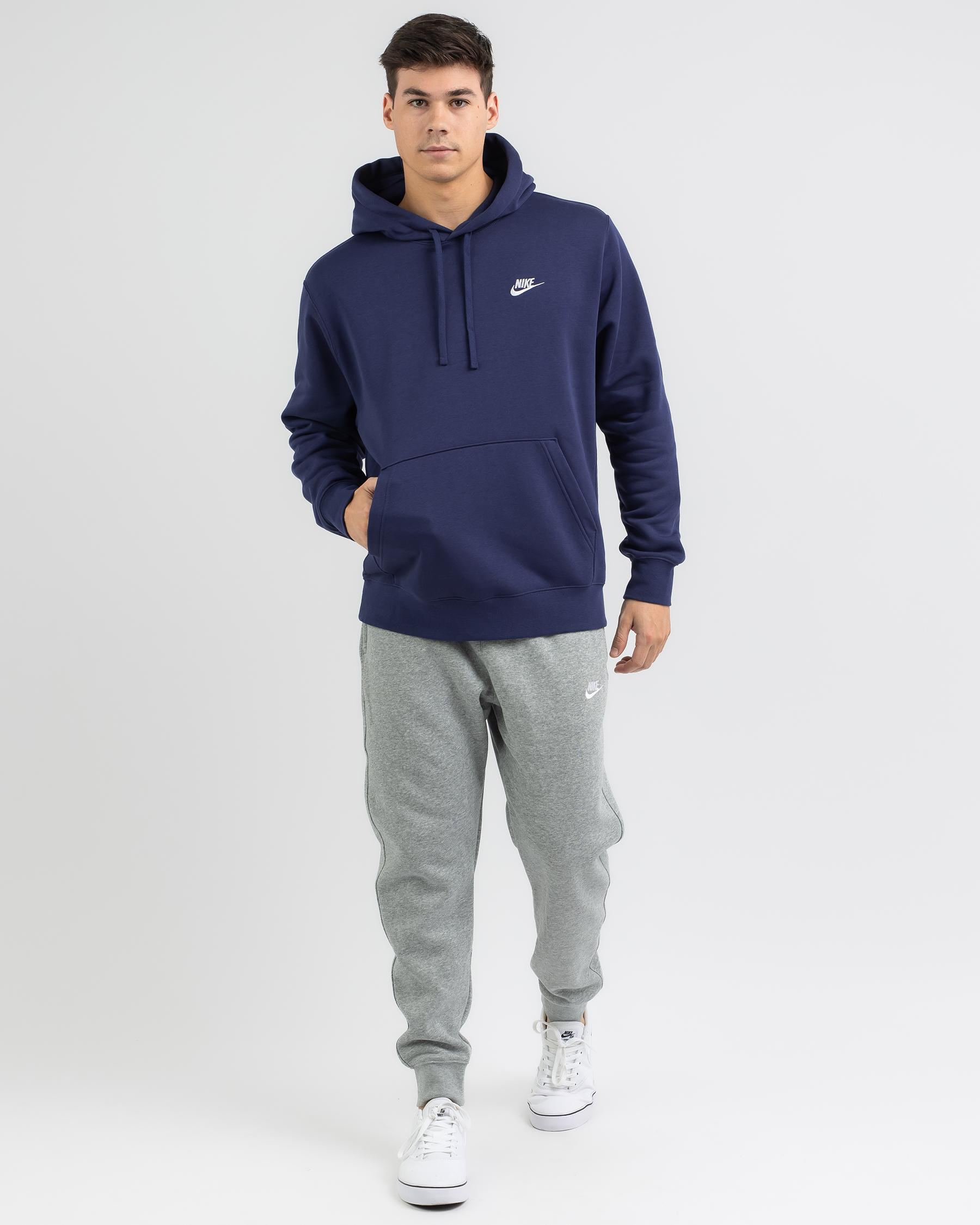 Shop Nike Sportswear Club Hoodie In Midnight Navy/midnight Navy/white ...