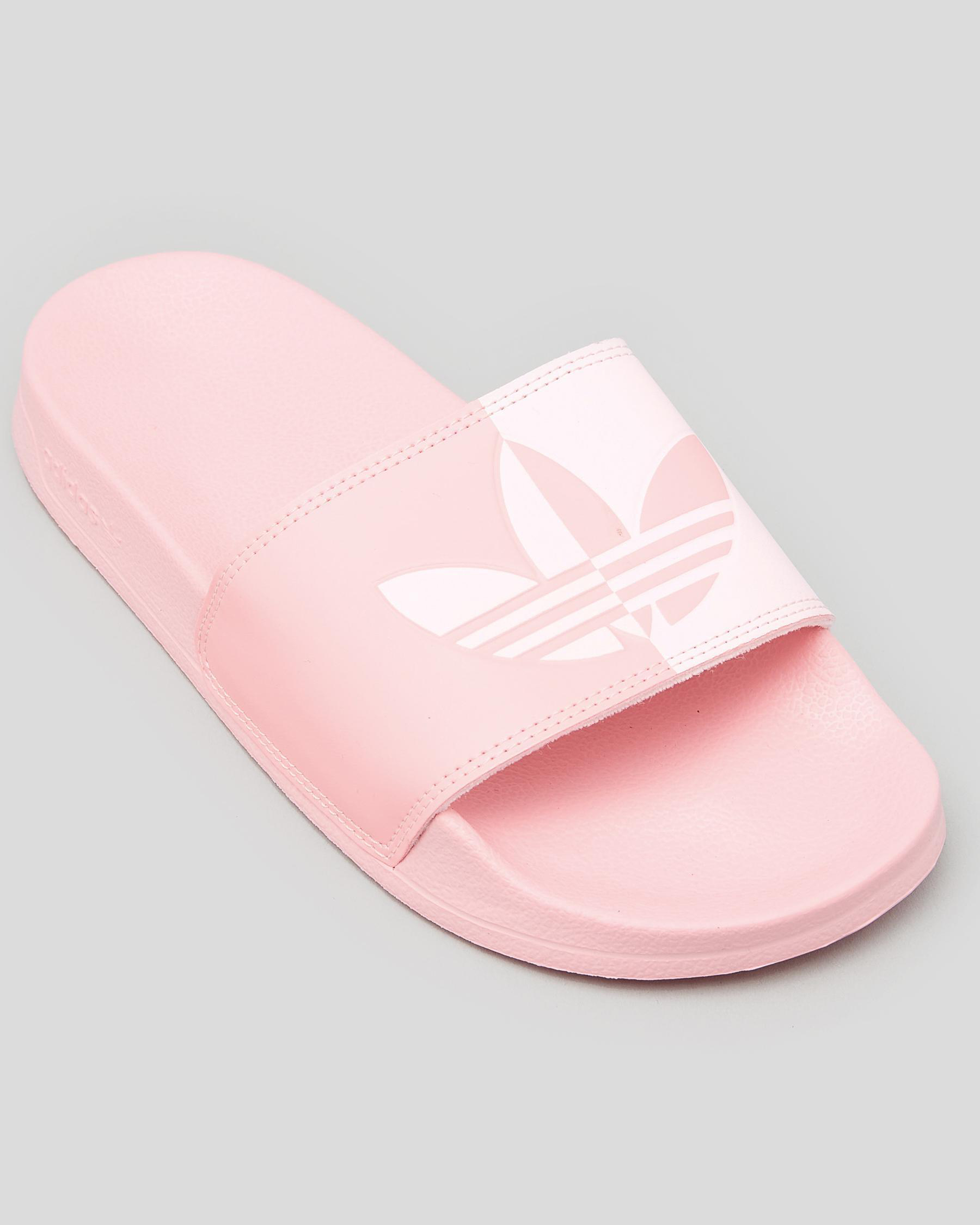 Shop adidas Adilette Lite Slide Sandals In Light Pink - Fast Shipping ...