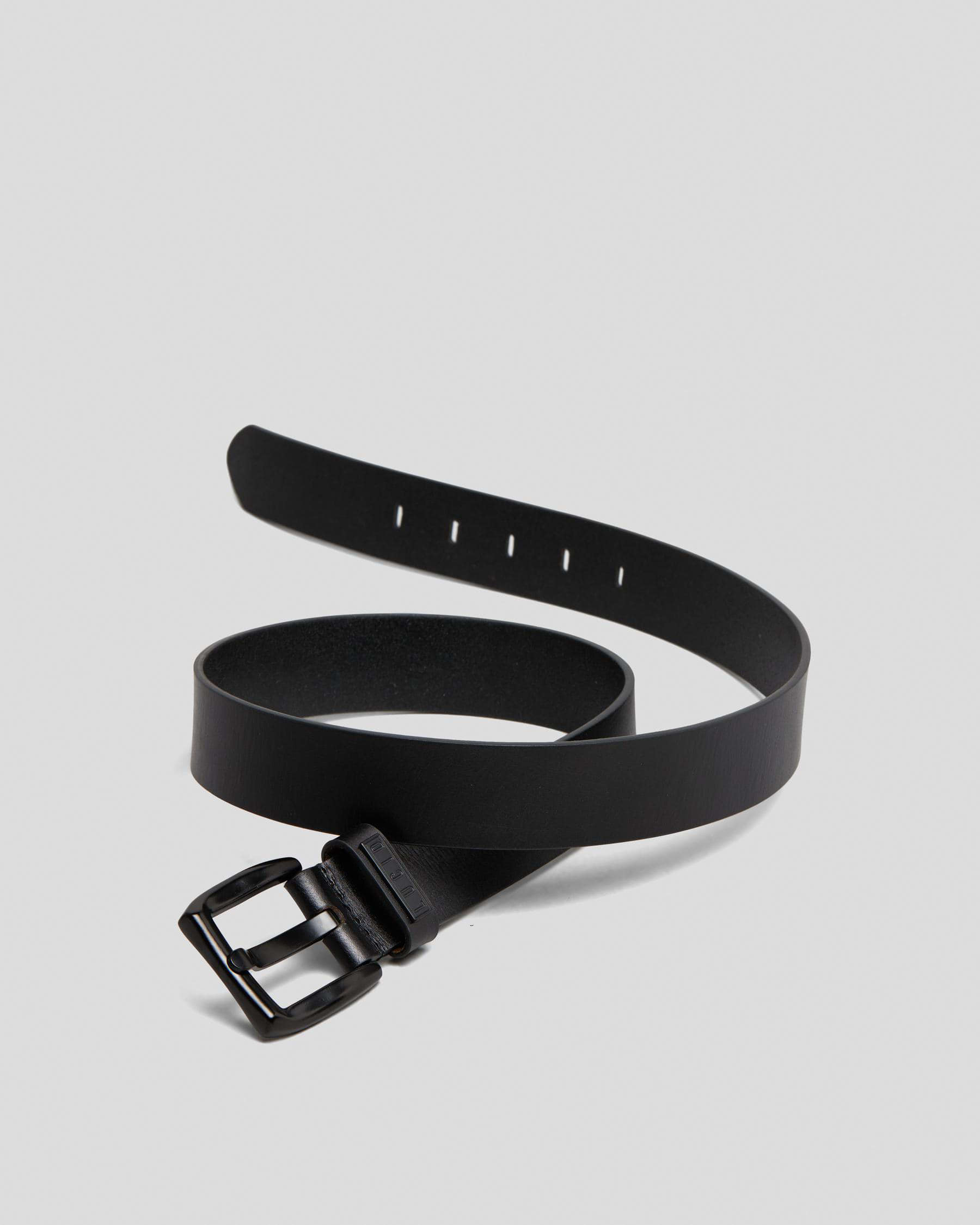 Shop Lucid Onyx Leather Belt In Stealth - Fast Shipping & Easy Returns ...