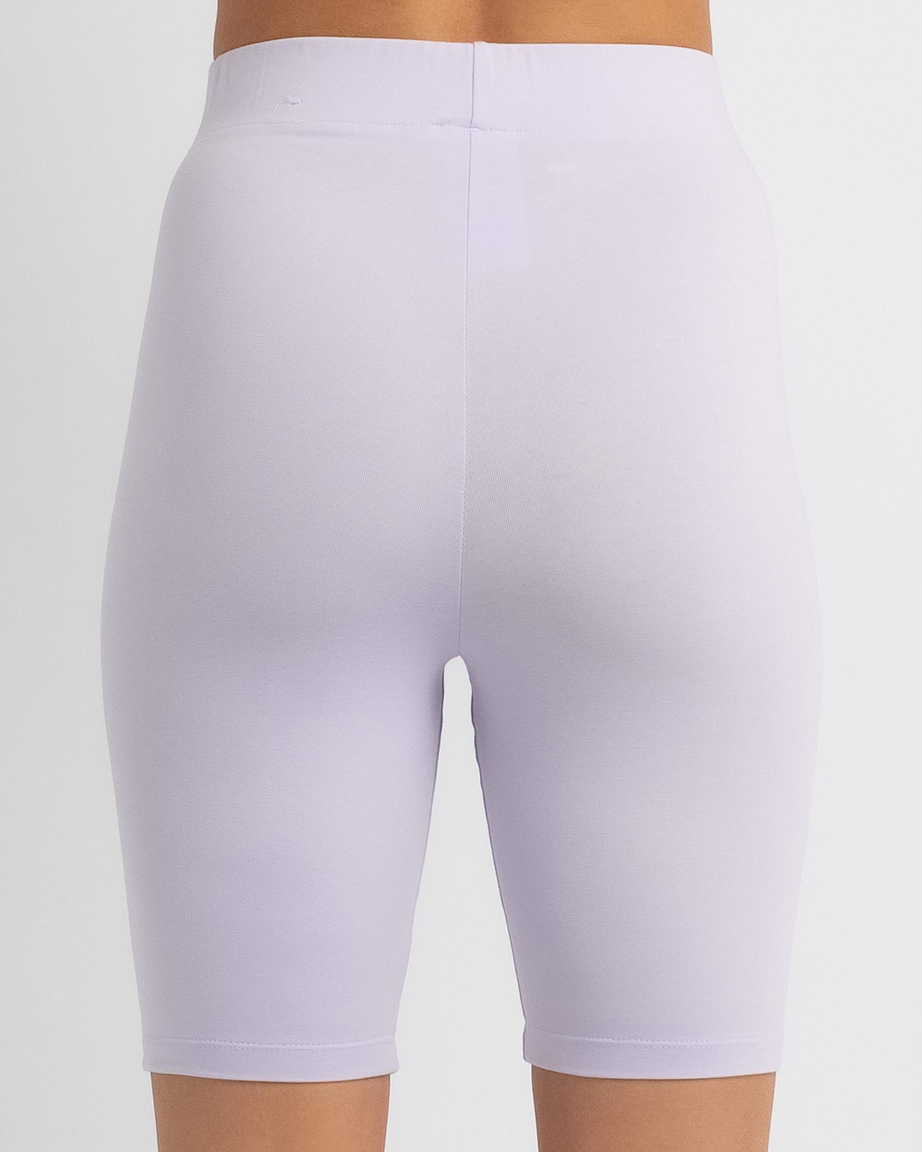 Shop adidas Adi Trefoil Bike Shorts In Purple Tint - Fast Shipping ...