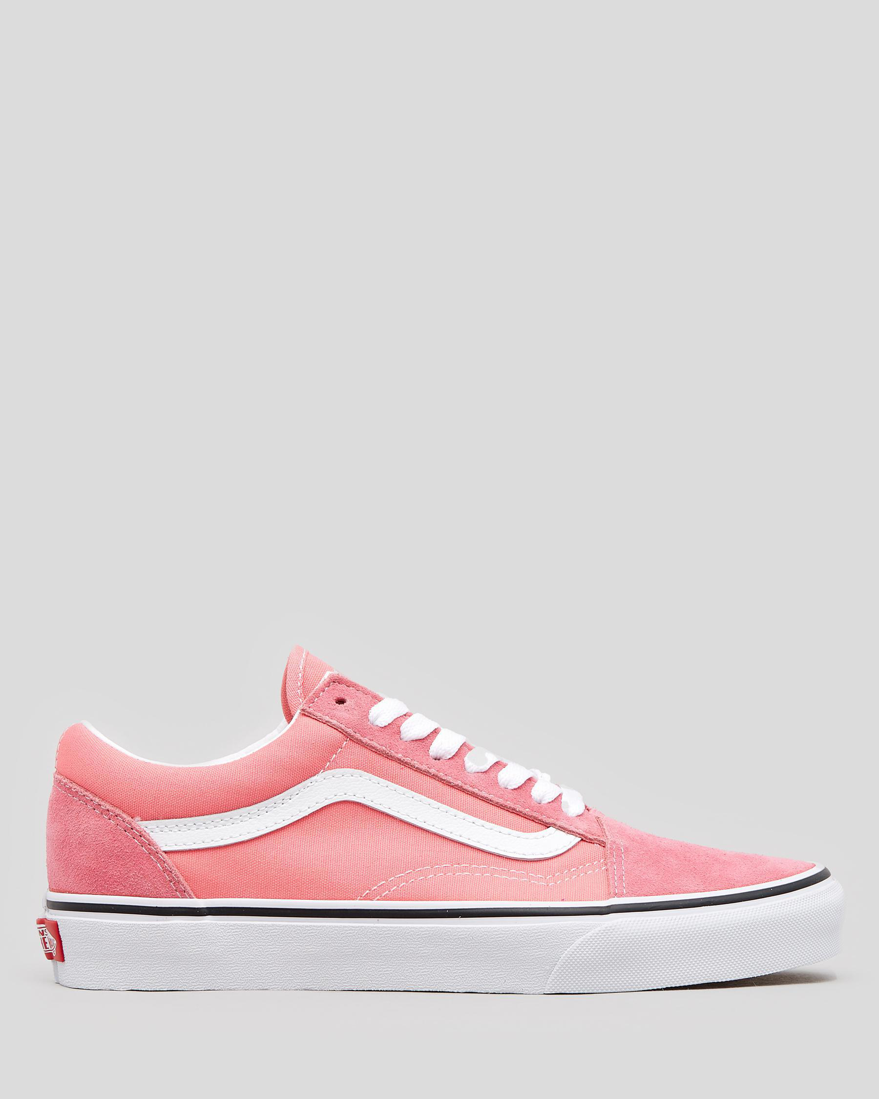 Shop Vans Womens Old Skool Shoe In Pink Lemonade/ True White - Fast ...