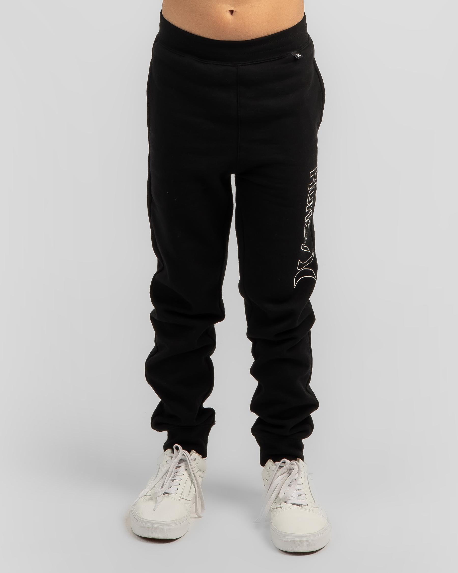 Hurley Boys' Outline Jogger Track Pants In Black - Fast Shipping & Easy ...