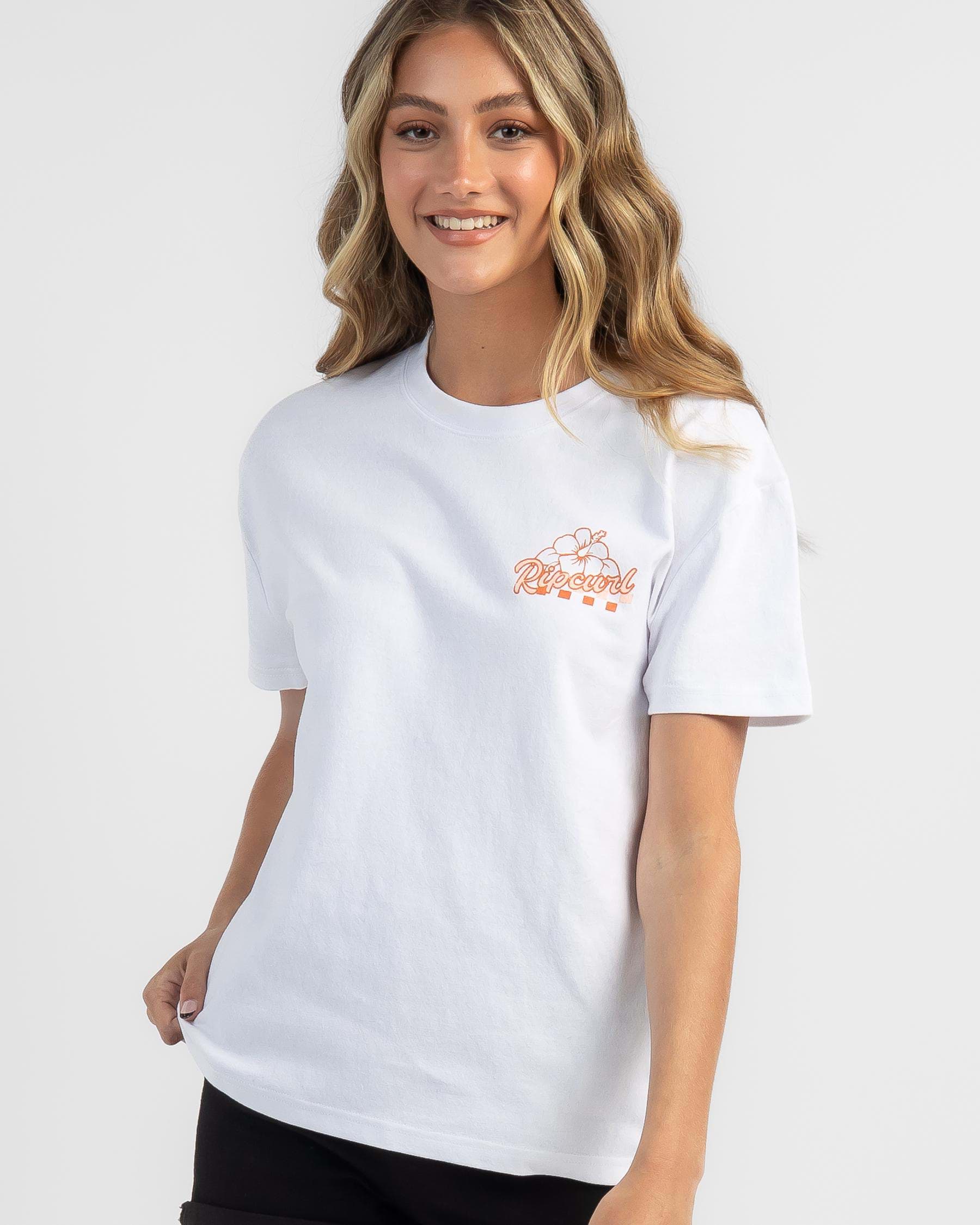 Shop Rip Curl Paradise Relaxed T-Shirt In Optical White - Fast Shipping ...