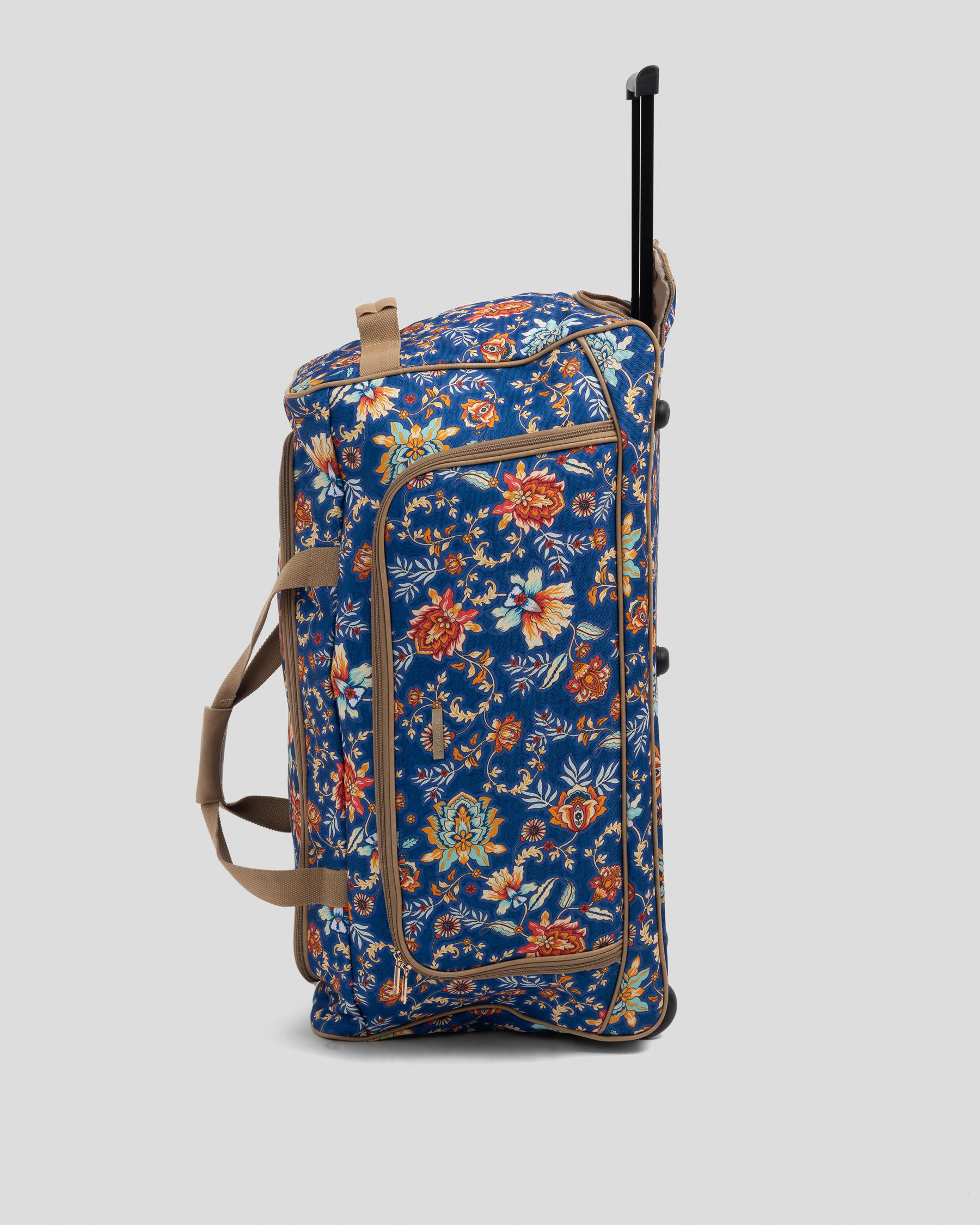 Shop Mooloola Paisleigh Large Wheeled Travel Bag In Blue Fast Shipping Easy Returns City Beach Australia