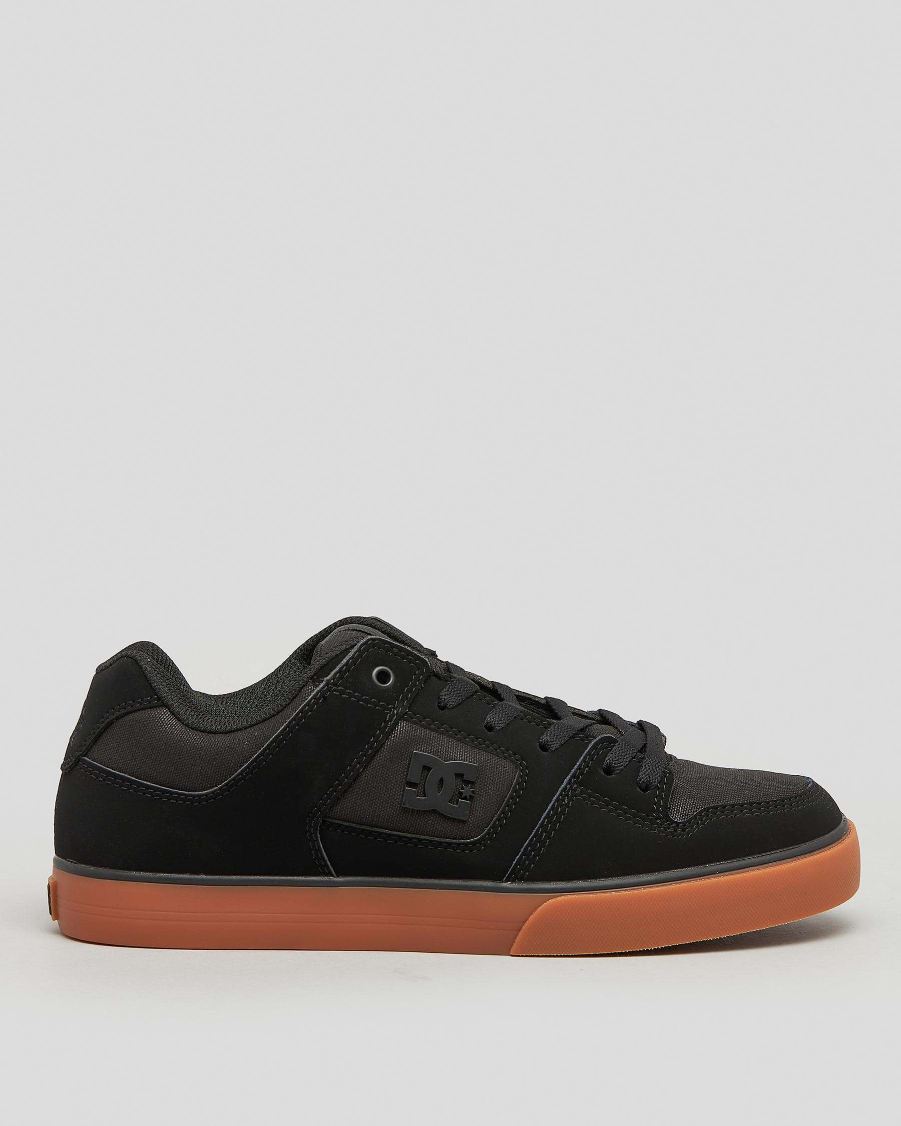 Shop DC Shoes Pure Shoes In Black/gum - Fast Shipping & Easy Returns ...