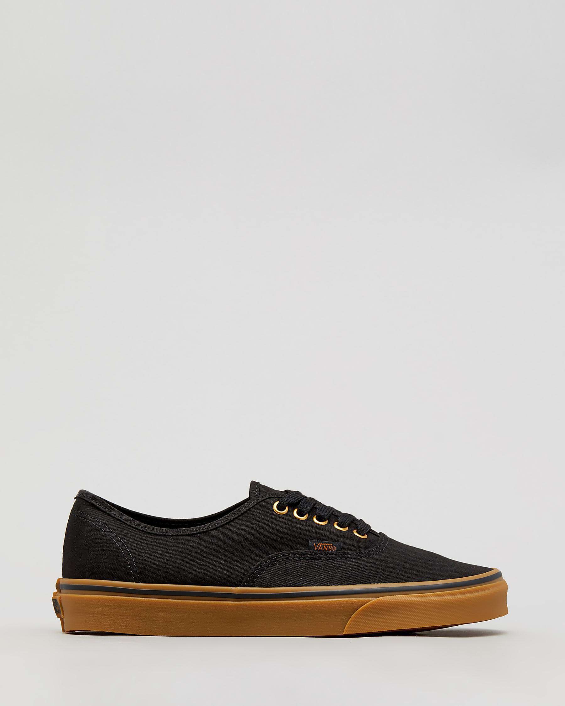 Shop Vans Authentic Shoes In Black/rubber - Fast Shipping & Easy ...