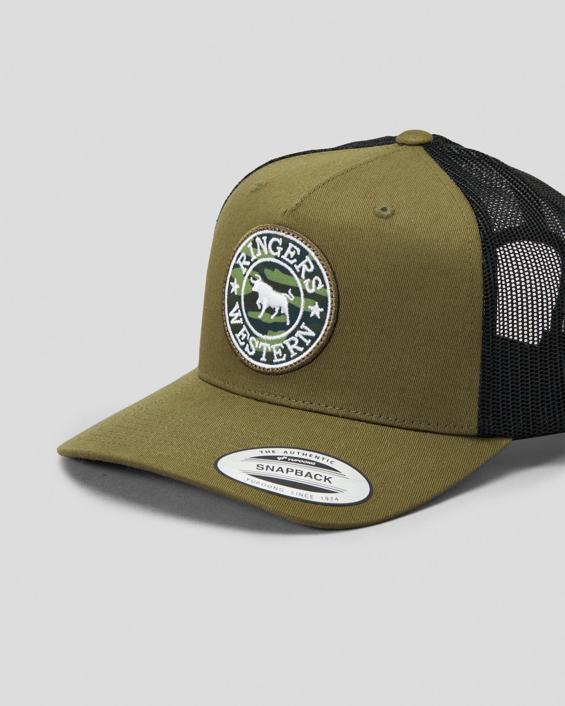 Shop Ringers Western Chase Trucker Cap In Khaki - Fast Shipping & Easy ...