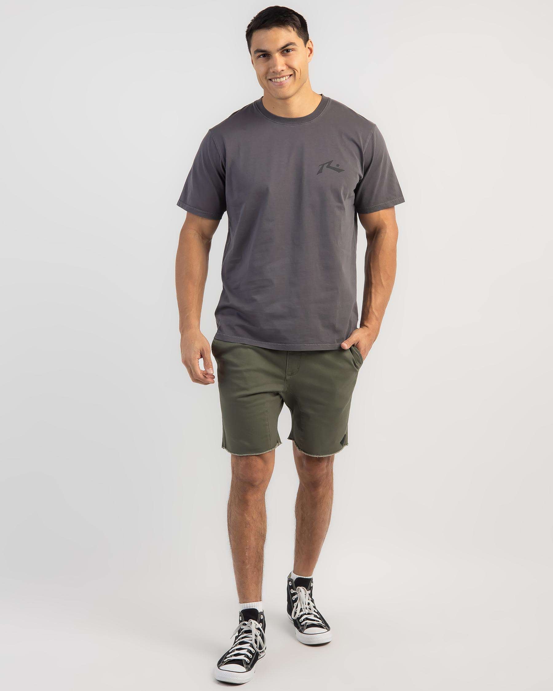 Shop Skylark Erase Drop Crotch Walk Shorts In Green - Fast Shipping ...