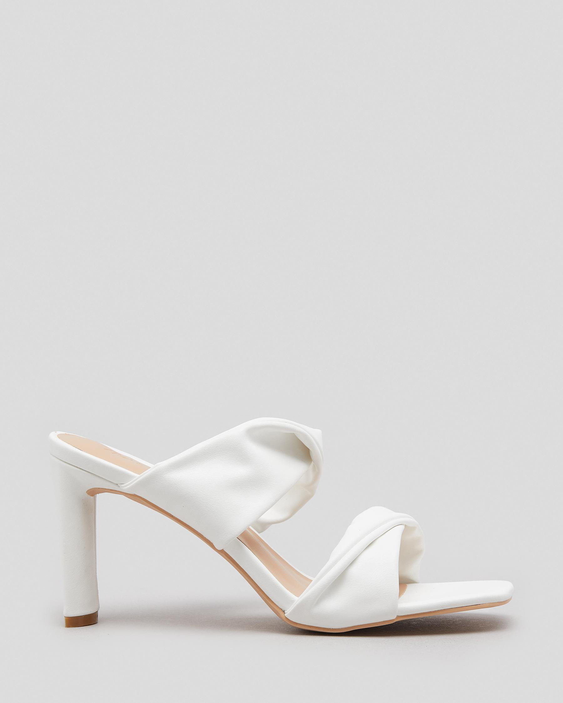 Shop Ava And Ever Hardin Heels In White - Fast Shipping & Easy Returns ...