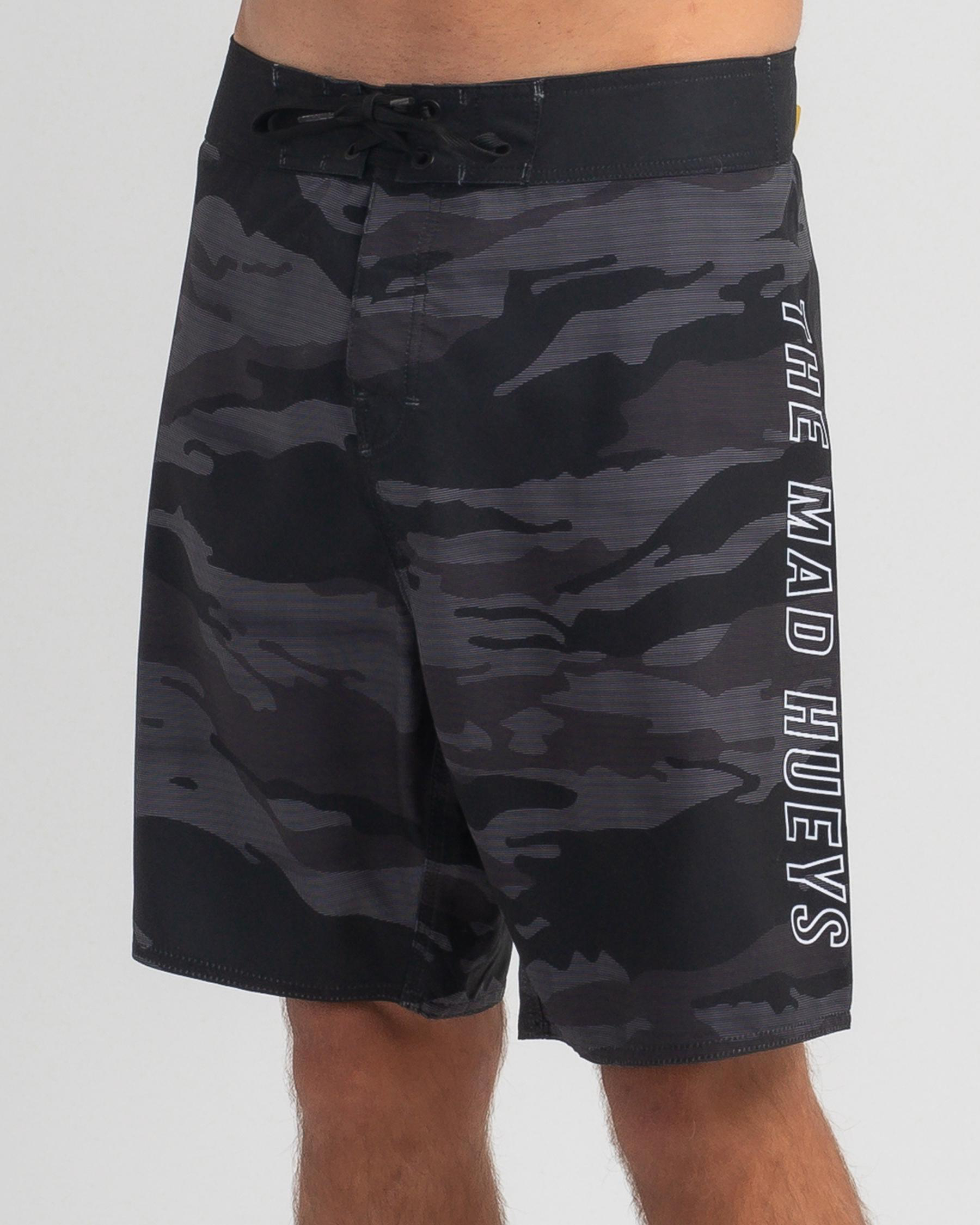 Shop The Mad Hueys Seas The Day II Boardshort In Black - Fast Shipping ...