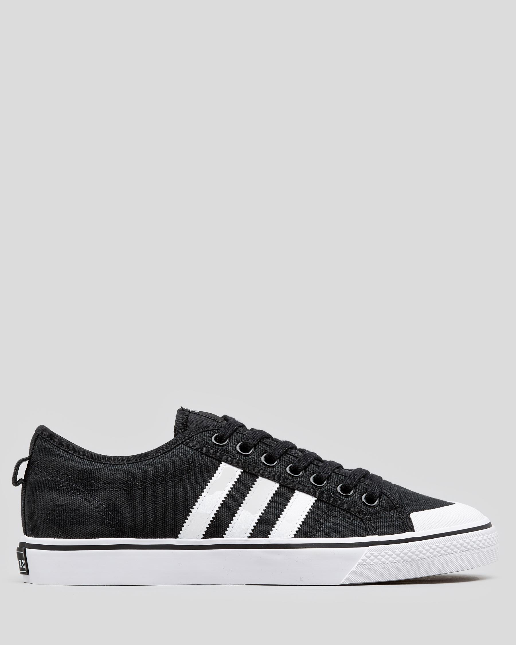 Shop adidas Nizza Shoes In Core Black/ftwr White/ftwr - Fast Shipping ...