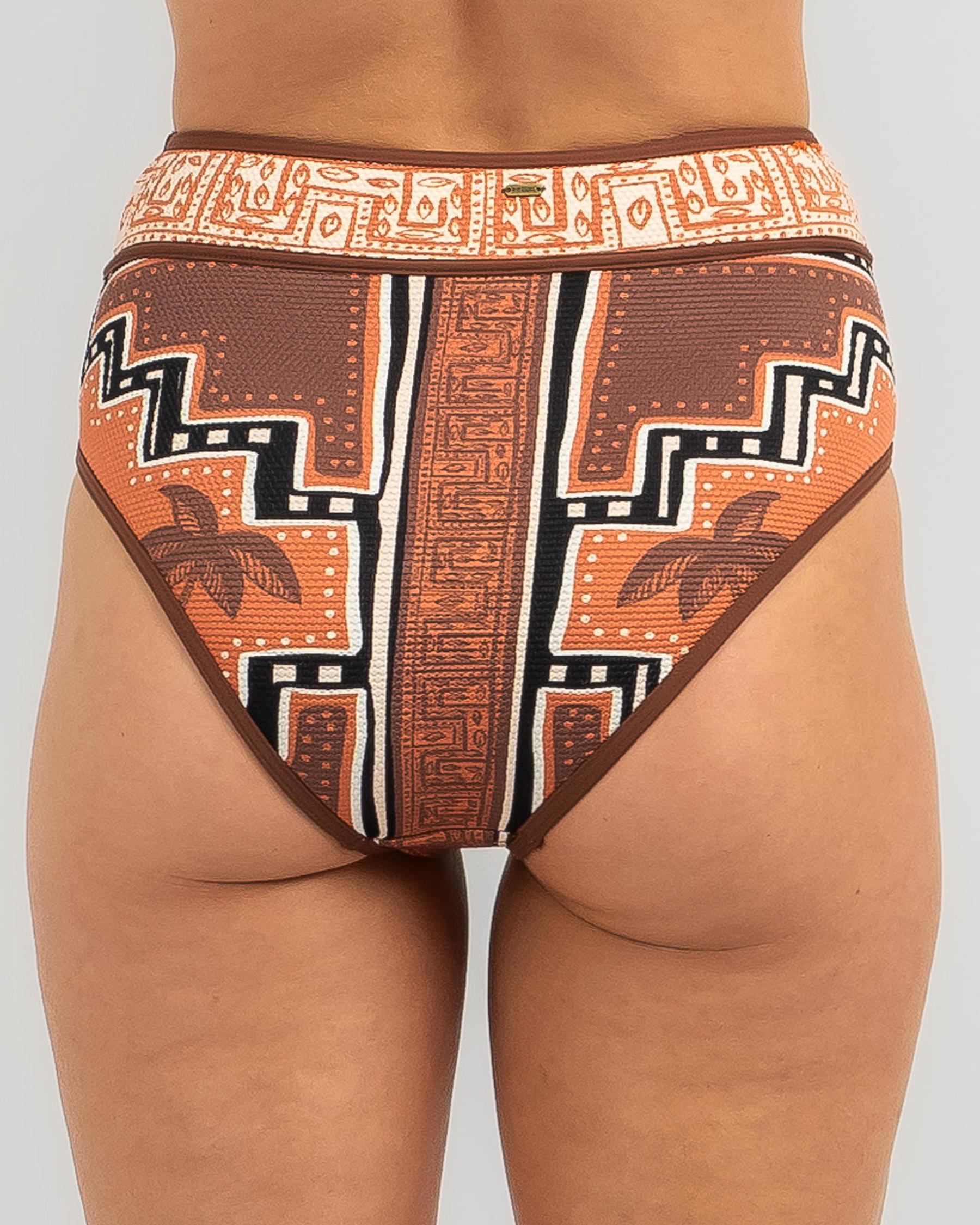 Shop Rip Curl Pacific Dreams High Waisted Bikini Bottom In Cinnamon Fast Shipping And Easy 0053