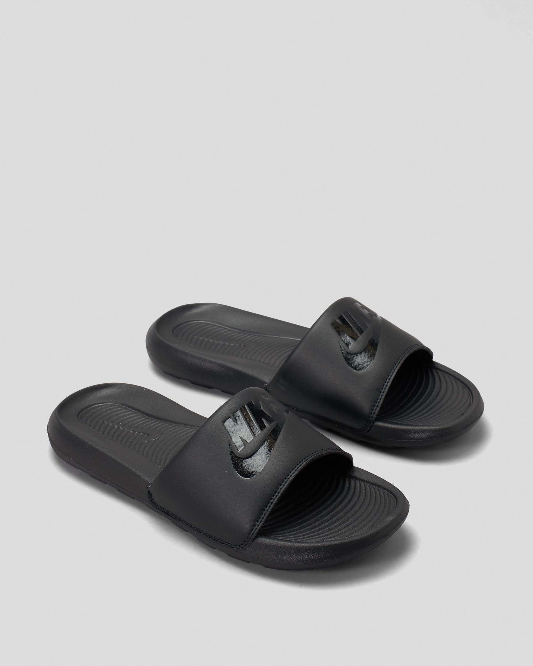 Shop Nike Womens Victori One Slide Sandals In Black/black-black - Fast ...