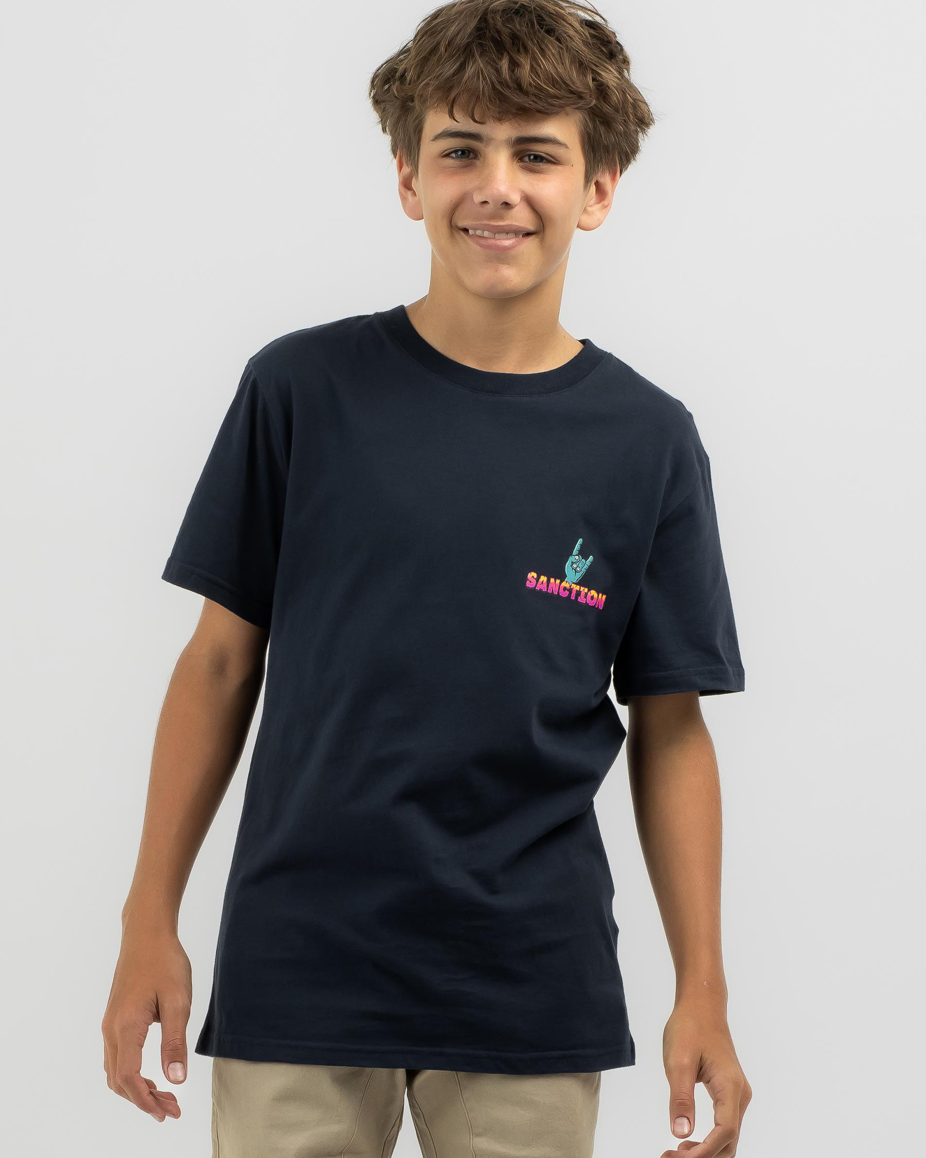 Shop Sanction Boys' Radical T-Shirt In Navy - Fast Shipping & Easy ...