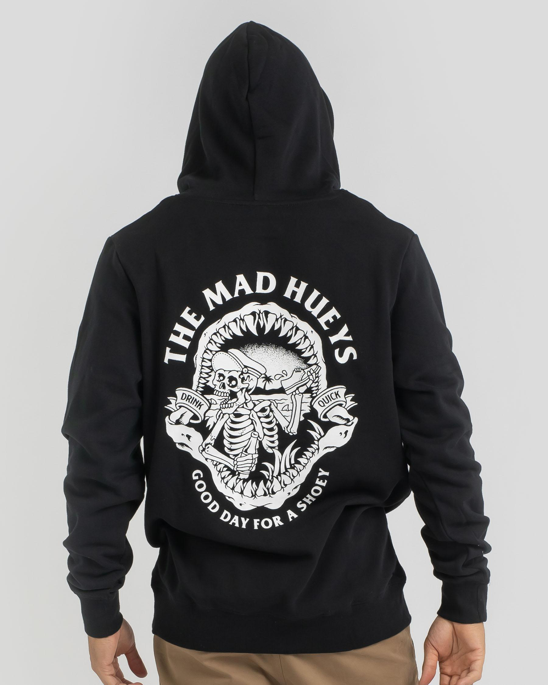 Shop The Mad Hueys Drink Quick Hoodie In Black - Fast Shipping & Easy ...