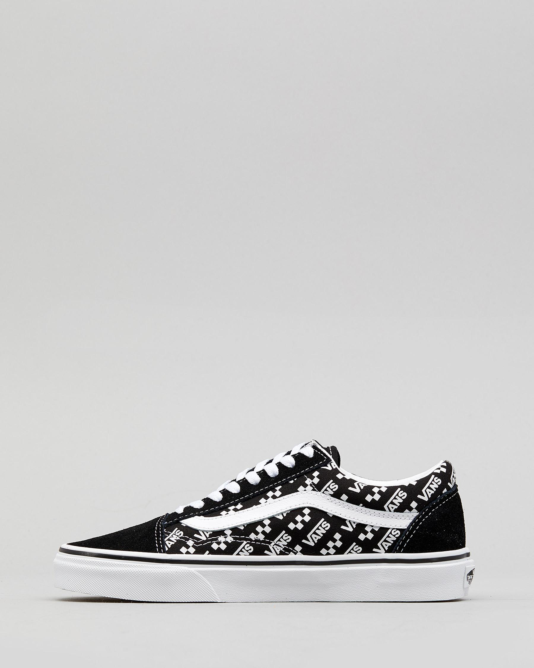 Shop Vans Womens Old Skool Shoes In Black/true White - Fast Shipping ...