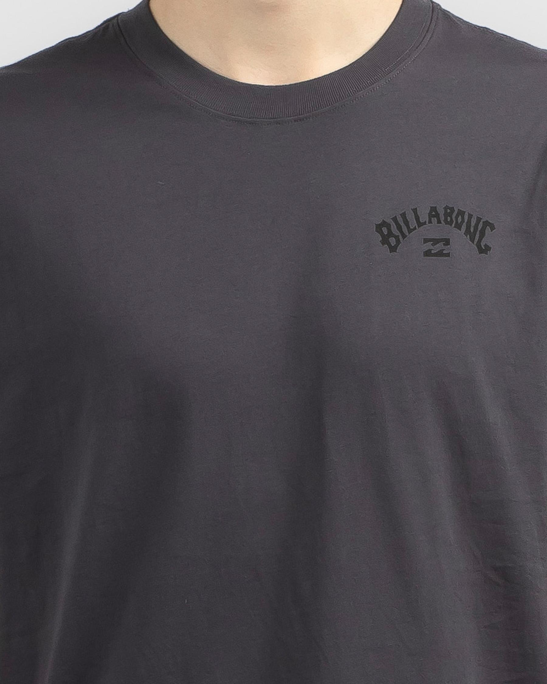 Shop Billabong Team Arch T-Shirt In Washed Black - Fast Shipping & Easy ...