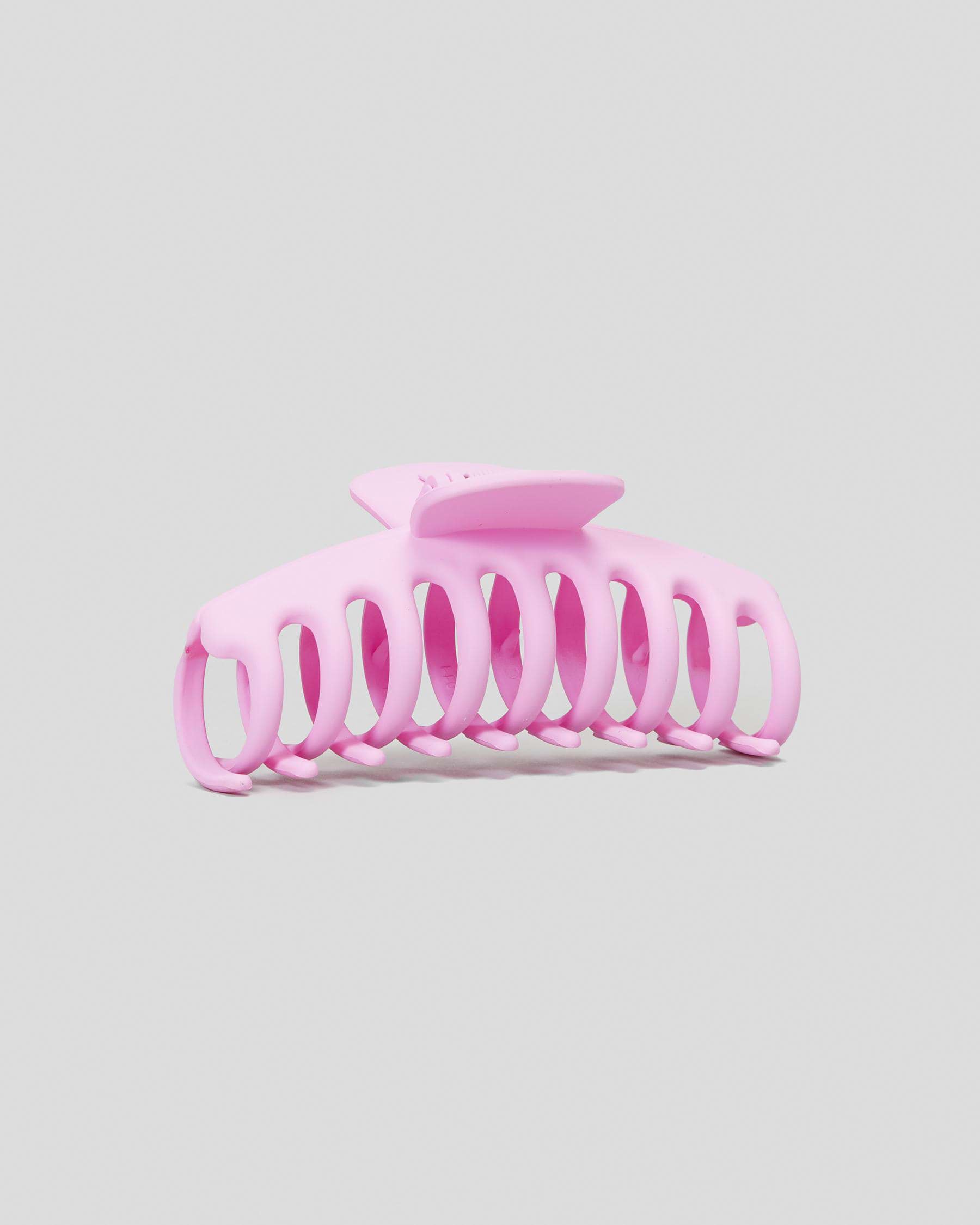 Shop Karyn In LA Kaia Hair Claw Clip In Bright Pink - Fast Shipping ...