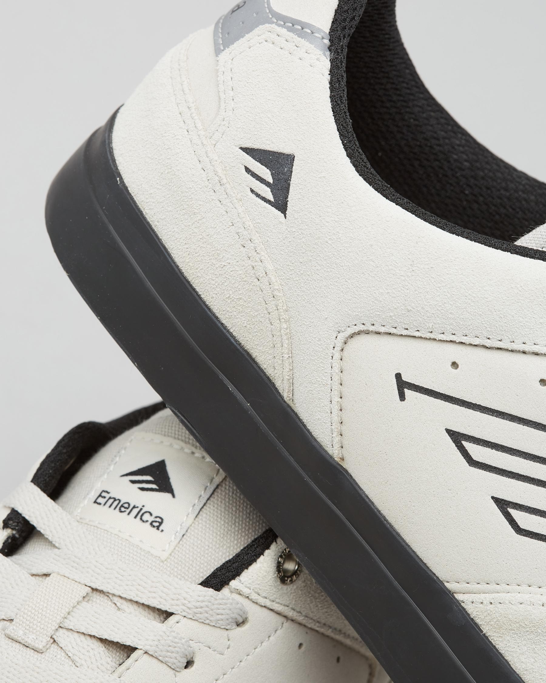 Shop Emerica Low Vulc Shoes In White/black - Fast Shipping & Easy ...