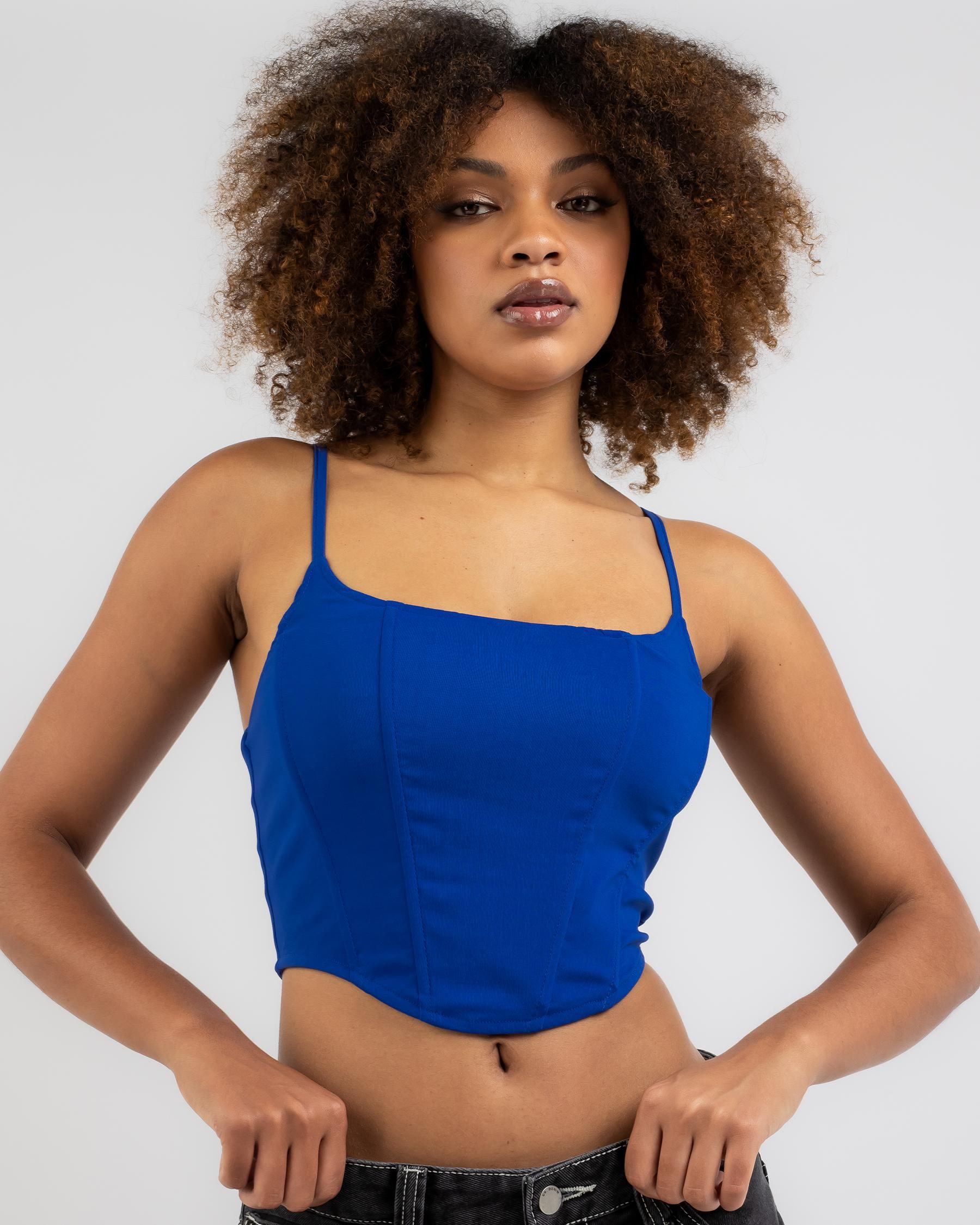 Shop Ava And Ever Lamar Corset Top In Cobalt Fast Shipping And Easy Returns City Beach Australia 8534