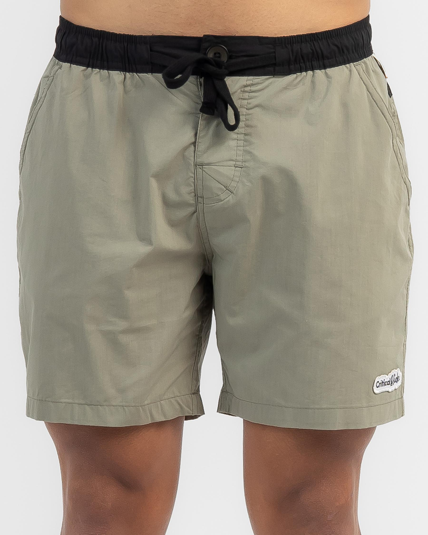 Shop The Critical Slide Society Plain Jane Trunk Shorts In Fatigue ...